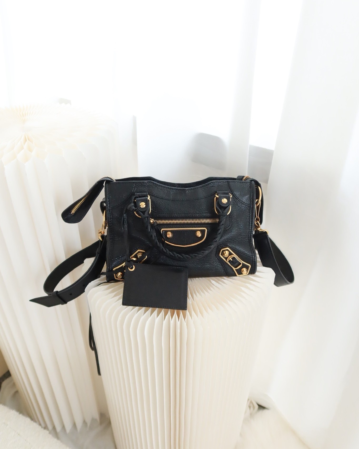 Balenciaga Classic Mini City Bag Black Grained Calfskin