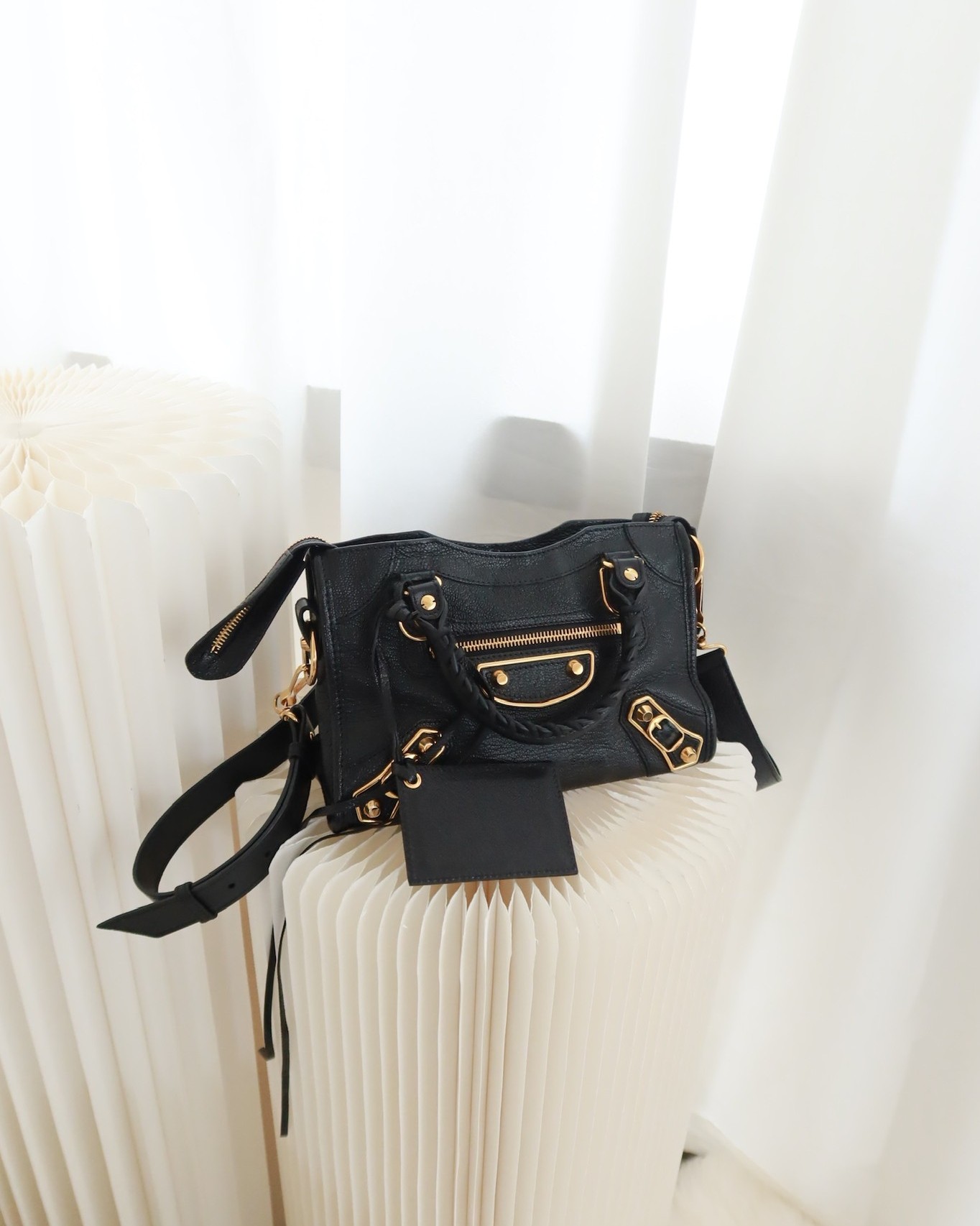 Balenciaga Classic Mini City Bag Black Grained Calfskin