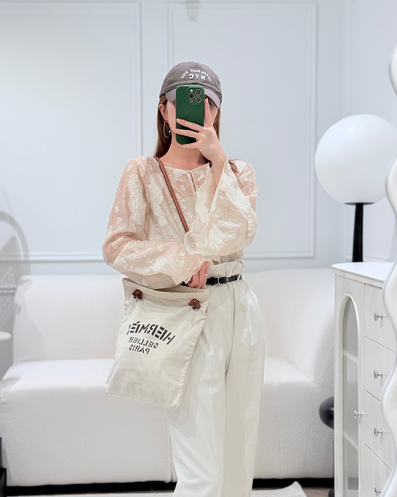 Hermès Aline Canvas Tote Bag