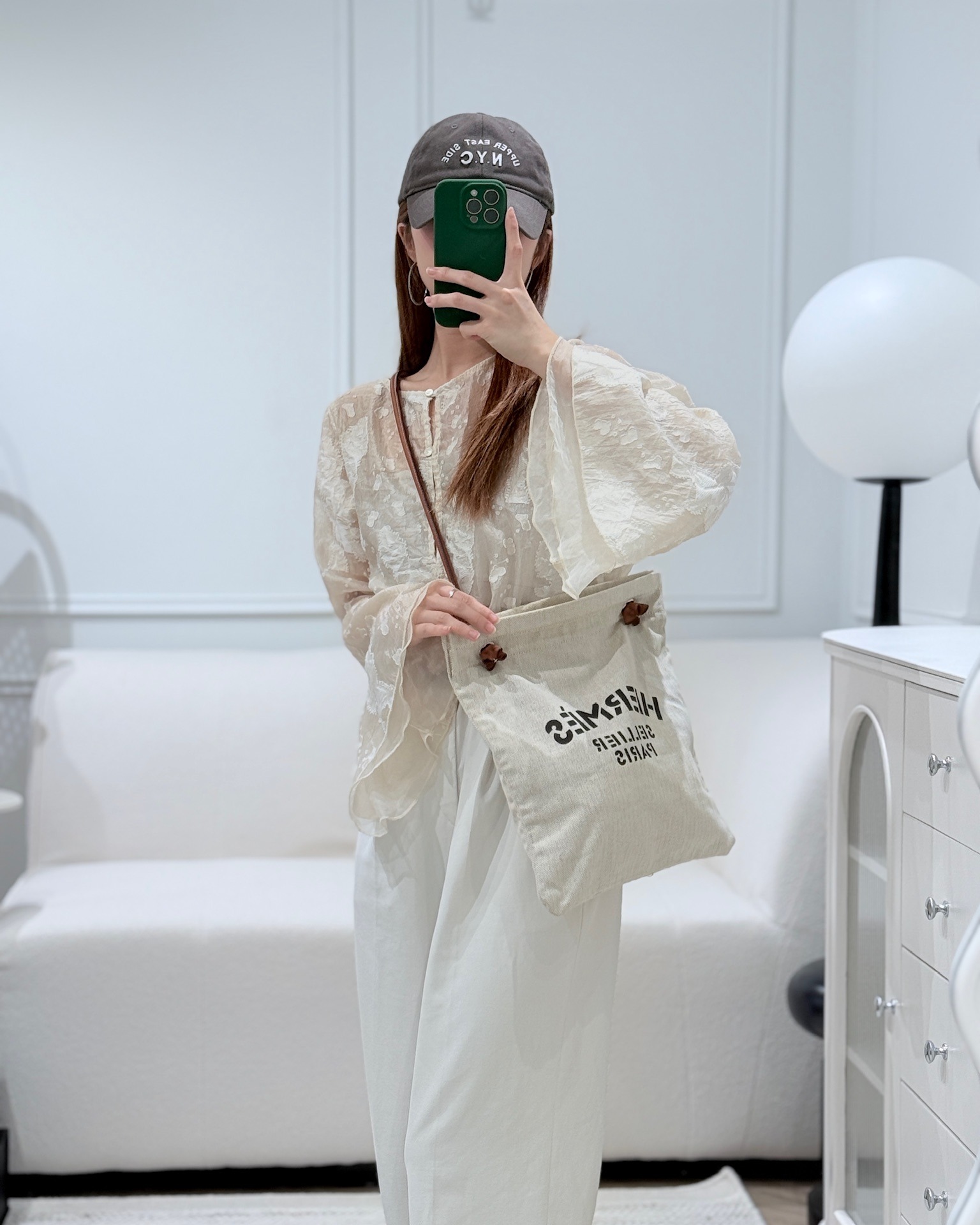 Hermès Aline Canvas Tote Bag