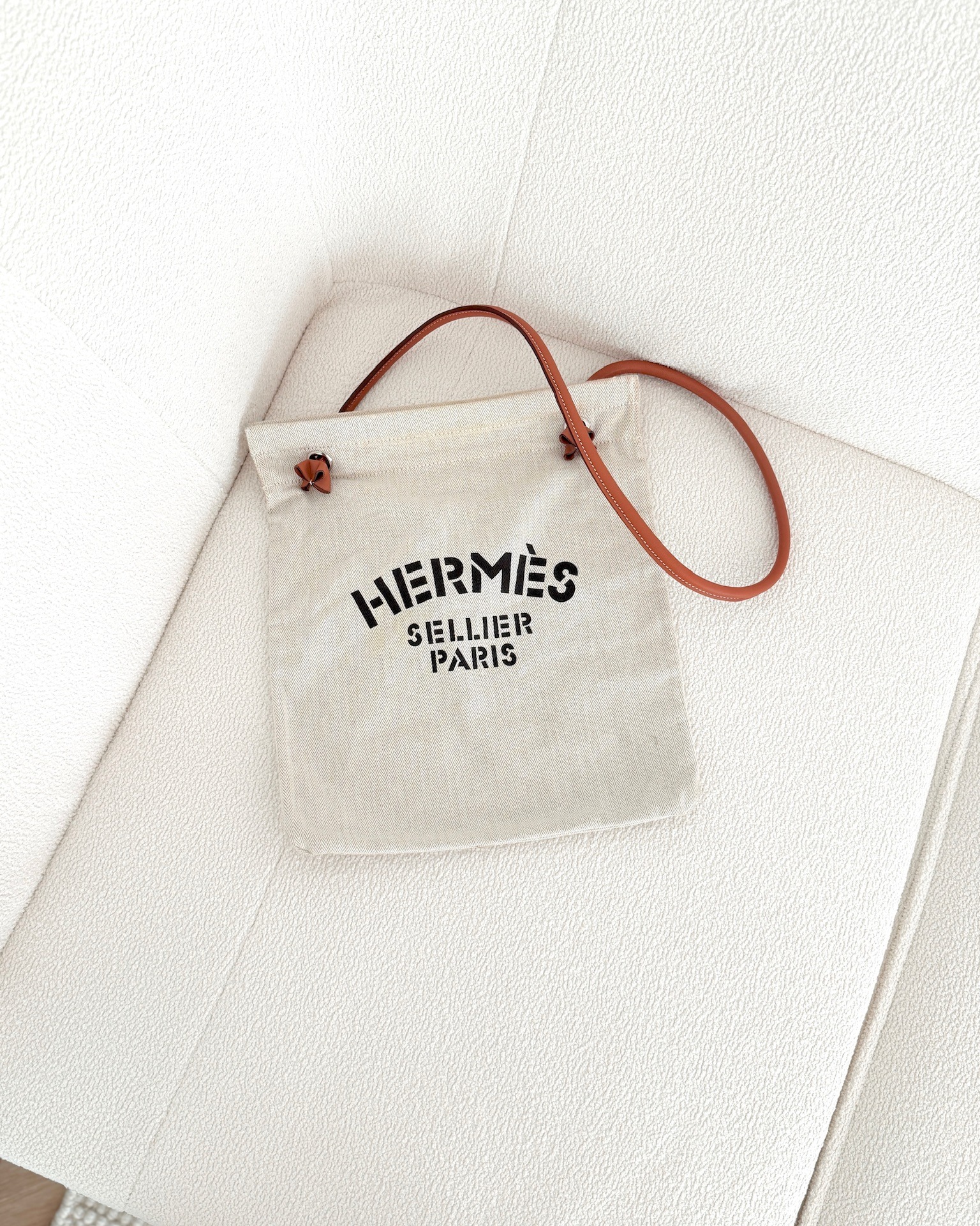 Hermès Aline Canvas Tote Bag