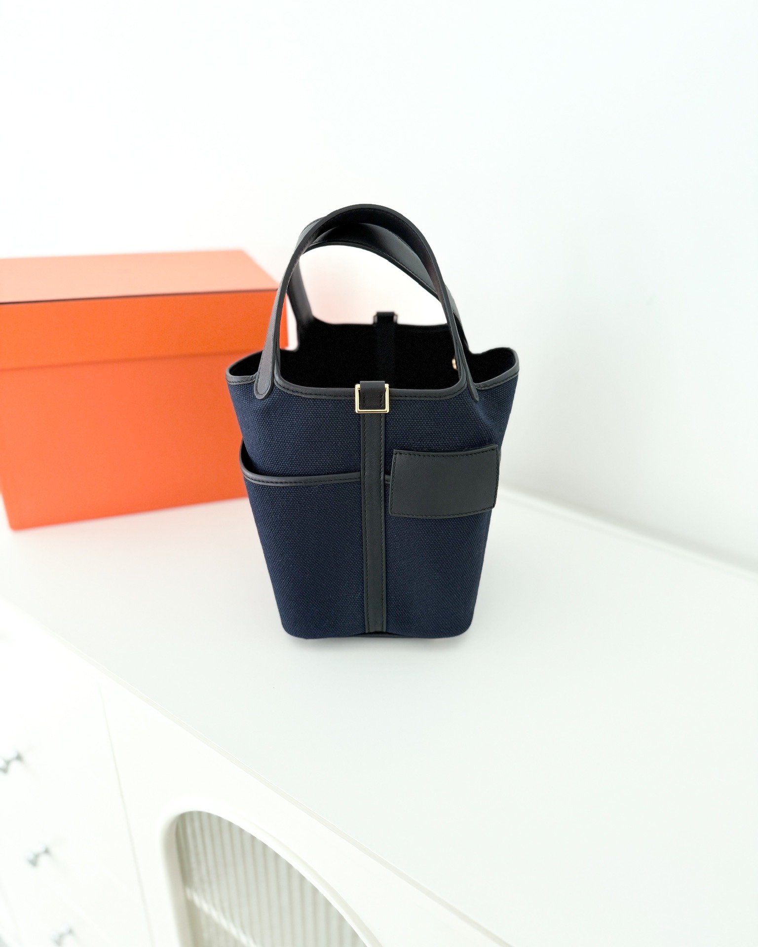 Hermès Picotin Lock 18 Cargo Pockets Bleu Marine 78 Black