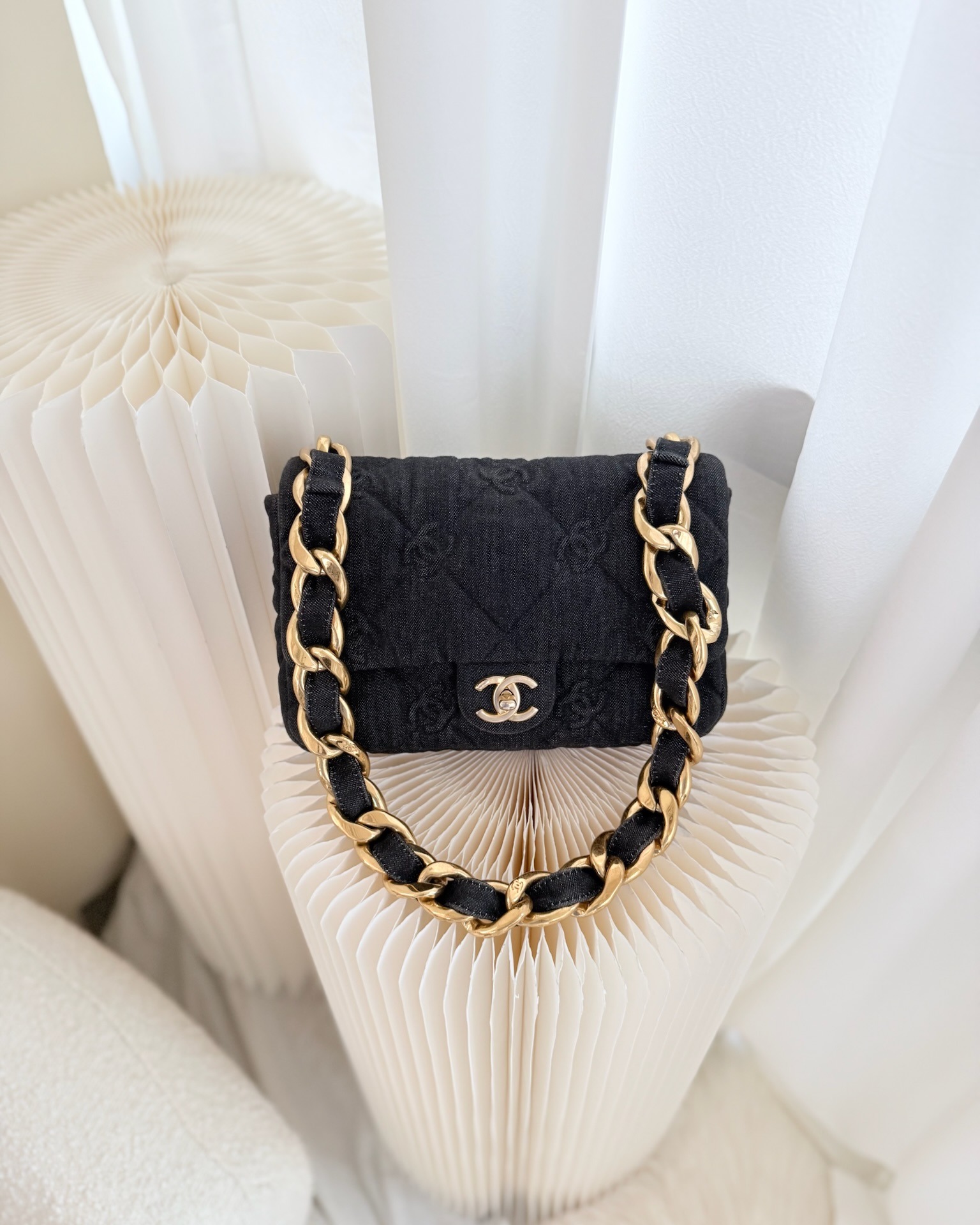 Chanel Medium Funky Town Flap Denim Aged 22S