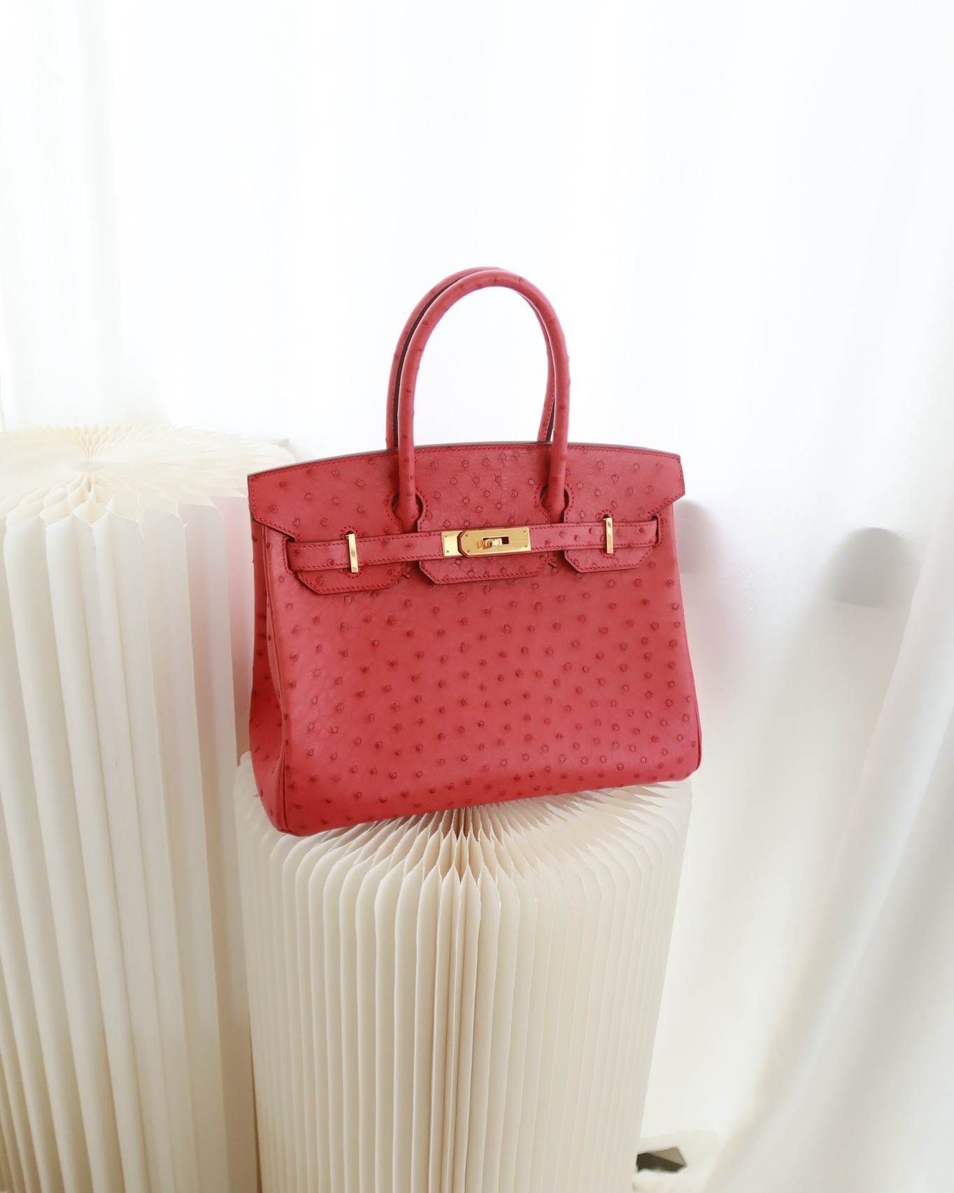 Hermès Birkin Retourne 30 Bougainvillea Ostrich