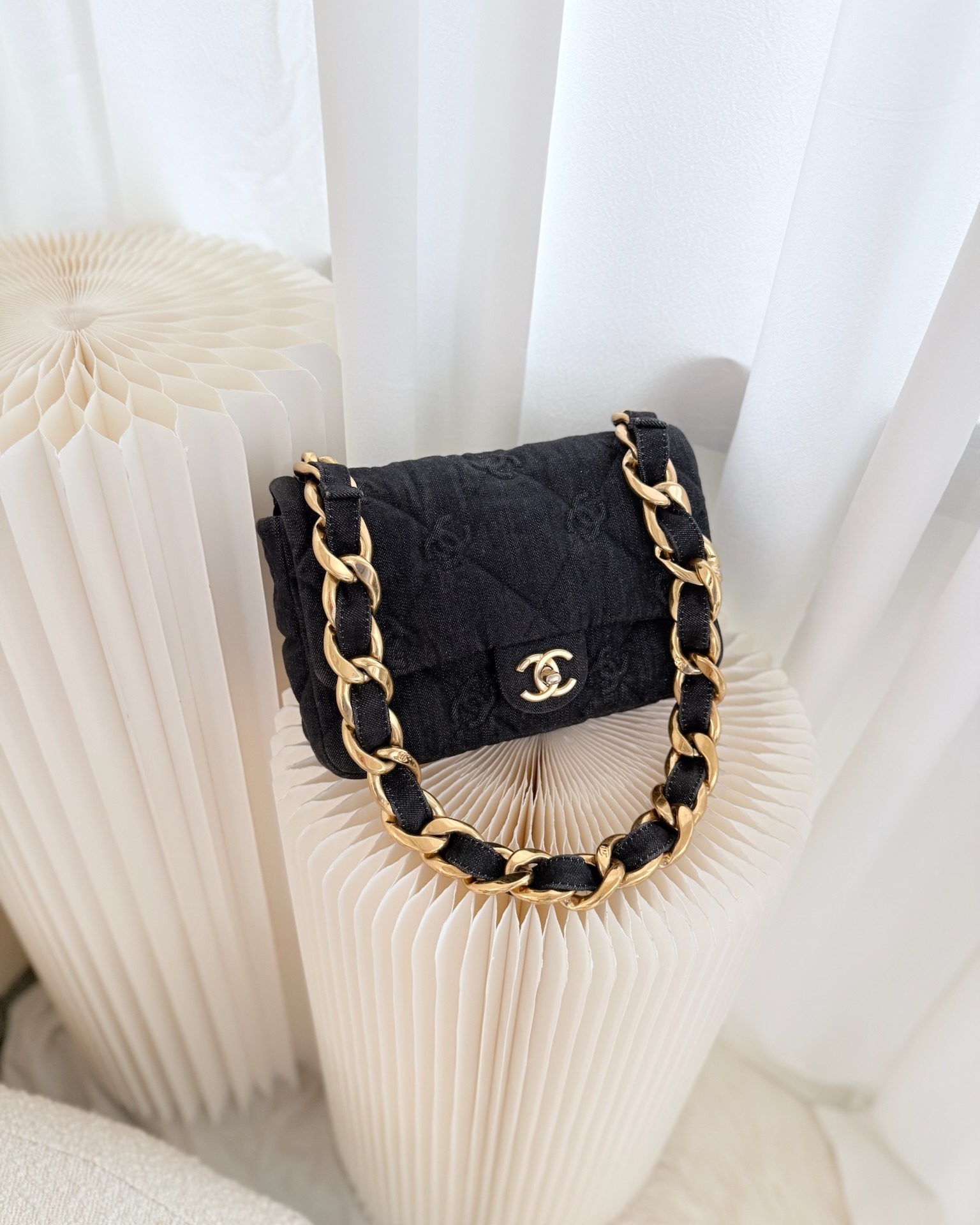 Chanel Medium Funky Town Flap Denim Aged 22S