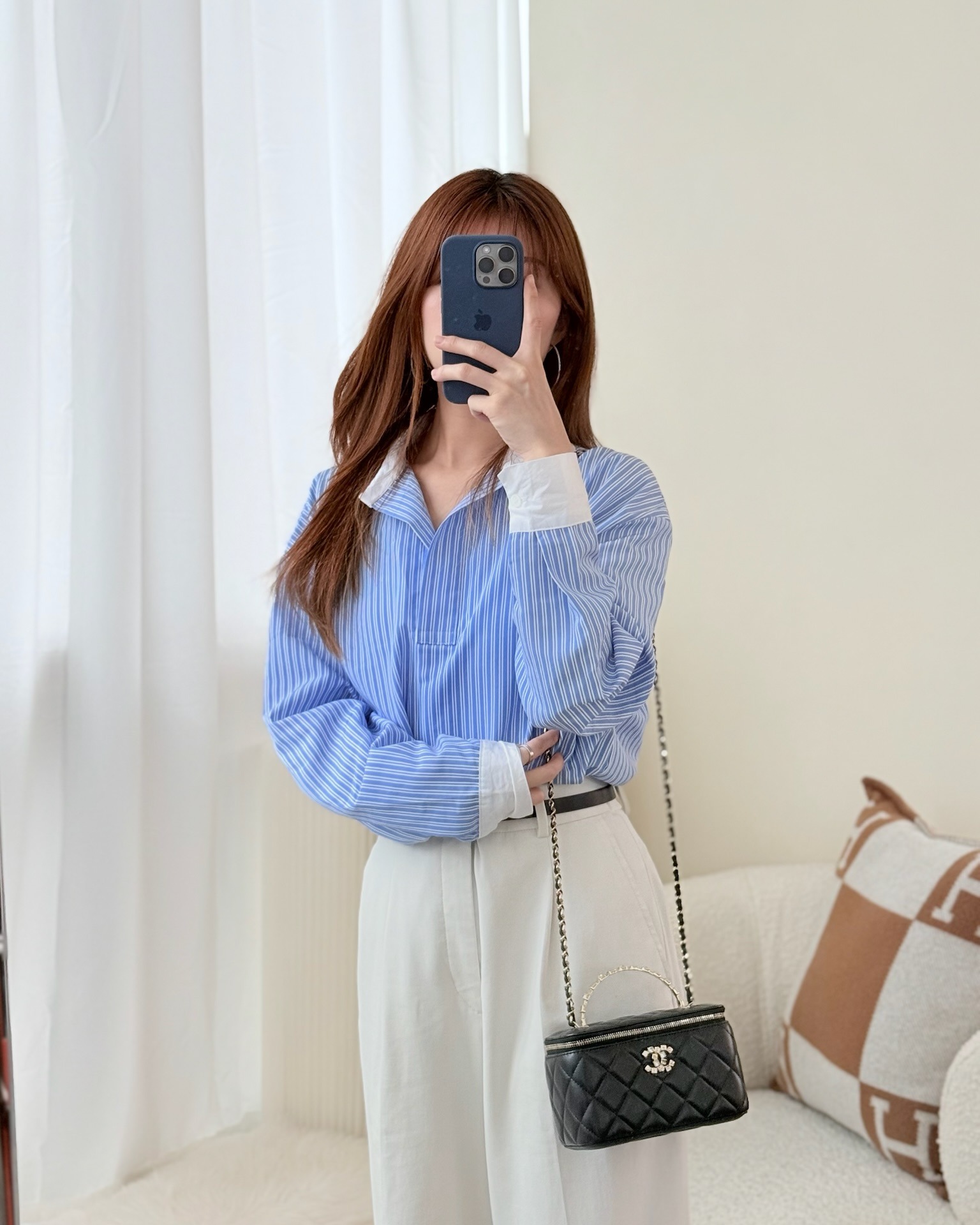 Chanel Vanity Rectangular Top Handle Black Lambskin