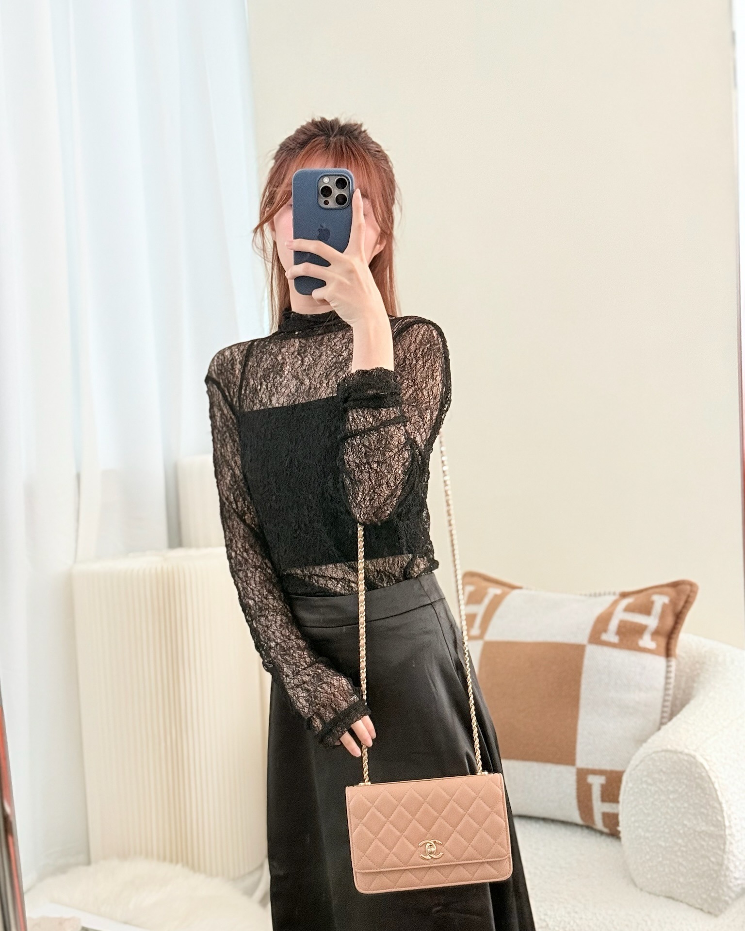 Chanel Trendy CC WOC Quilted Beige Lambskin