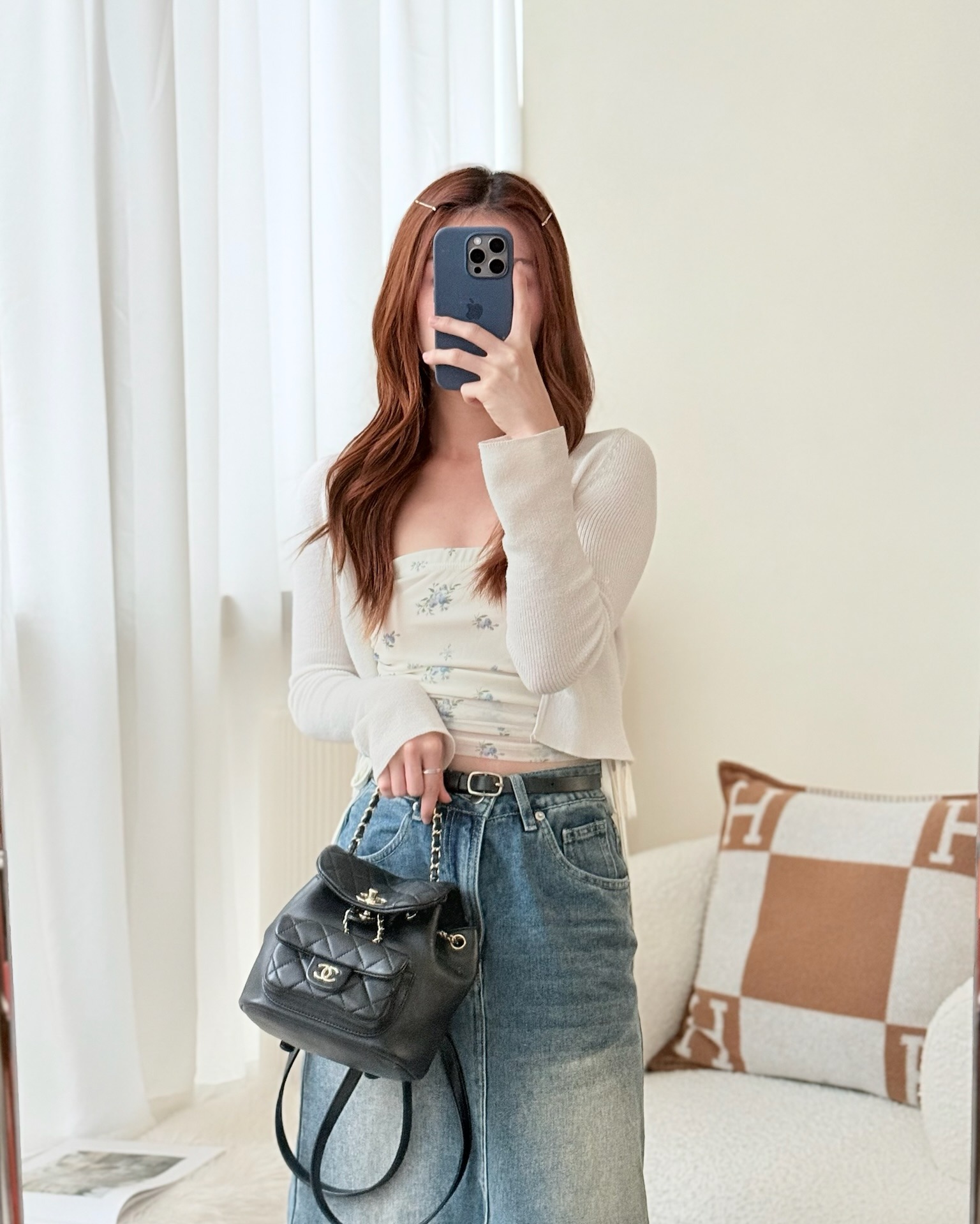 Chanel Quilted Small Duma Drawstring Backpack Lambskin Black