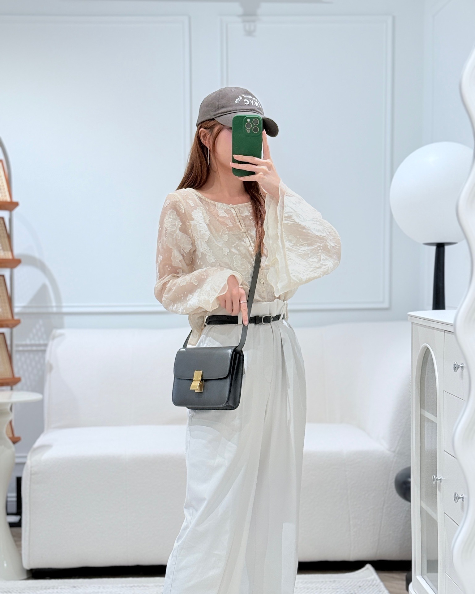 Celine Classic Box Flap Dark Grey Box Calfskin