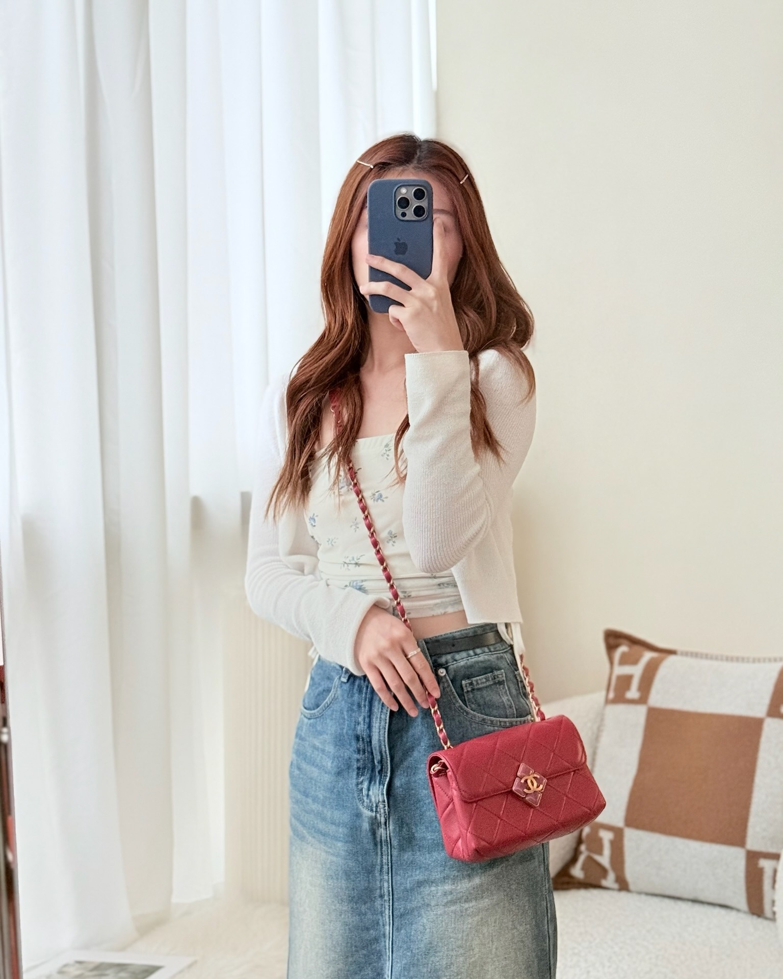 Chanel Diamond Lock CC Flap Bag Pink Lambskin Gold Hardware