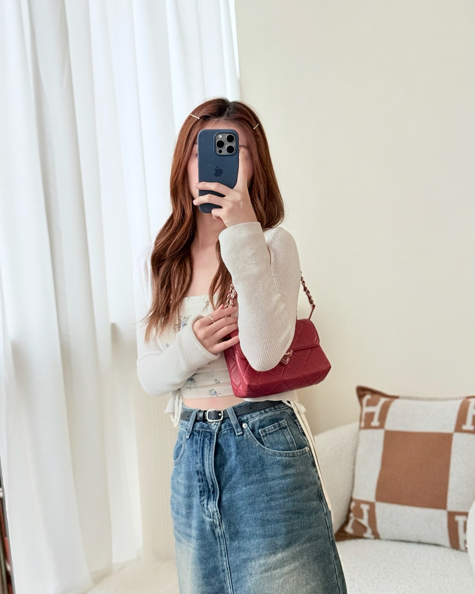 Chanel Diamond Lock CC Flap Bag Pink Lambskin Gold Hardware