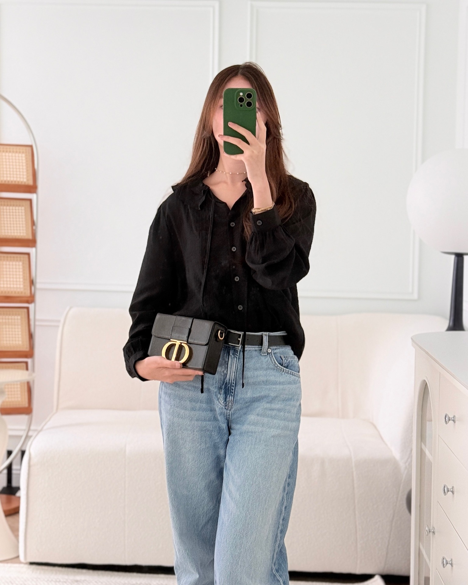 Dior 30 Montaigne Box Bag Black