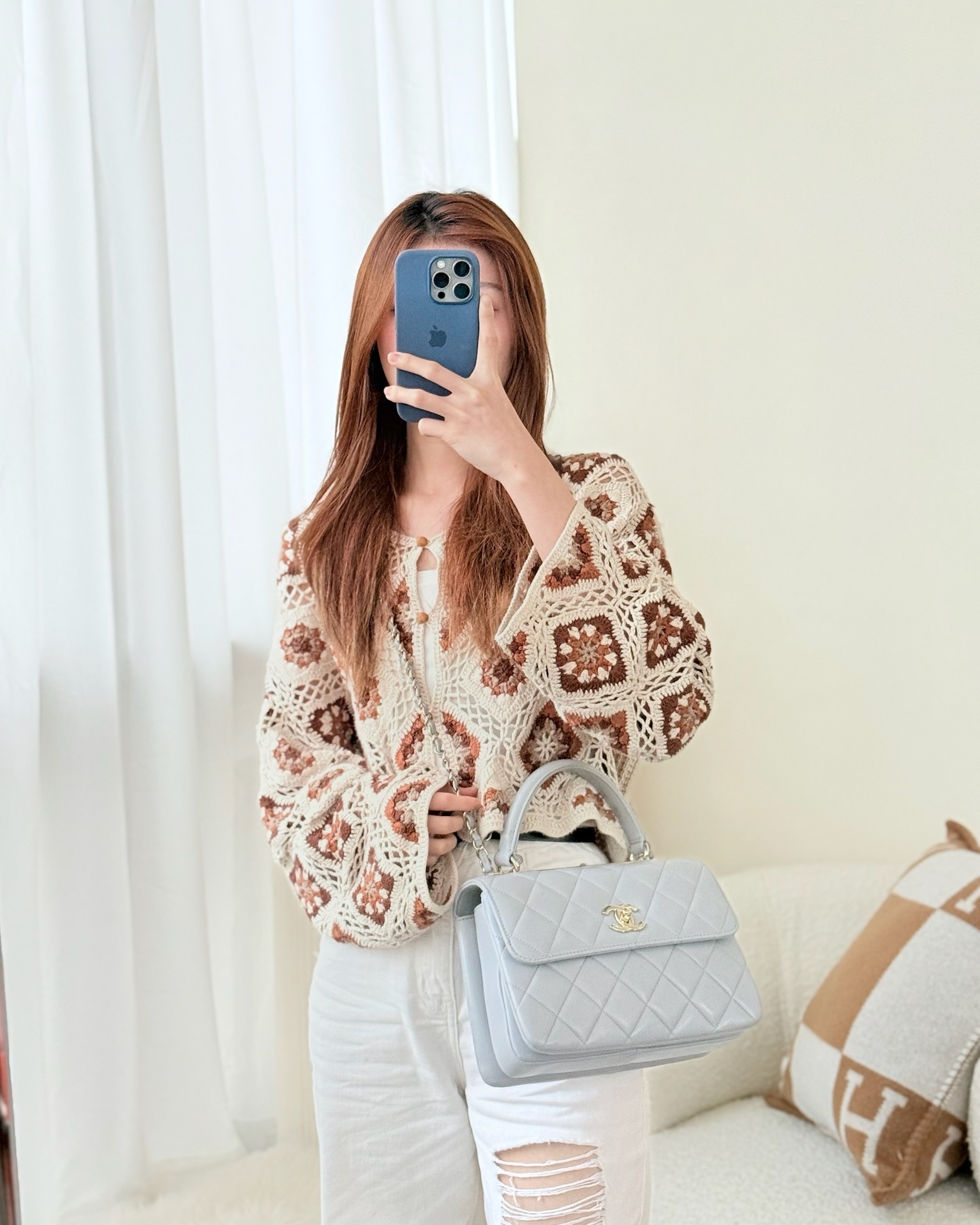 Chanel Small Trendy CC Grey Lambskin