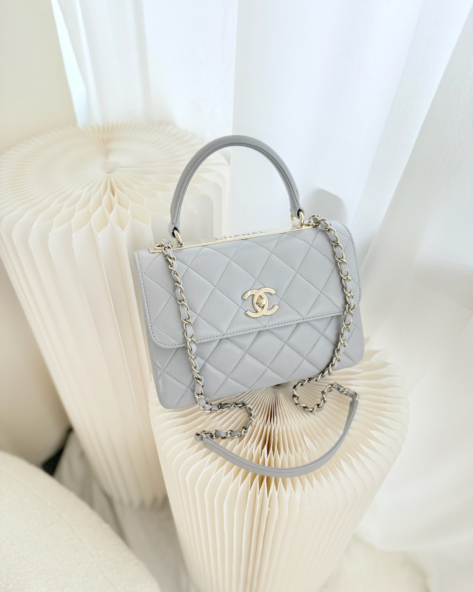 Chanel Small Trendy CC Grey Lambskin