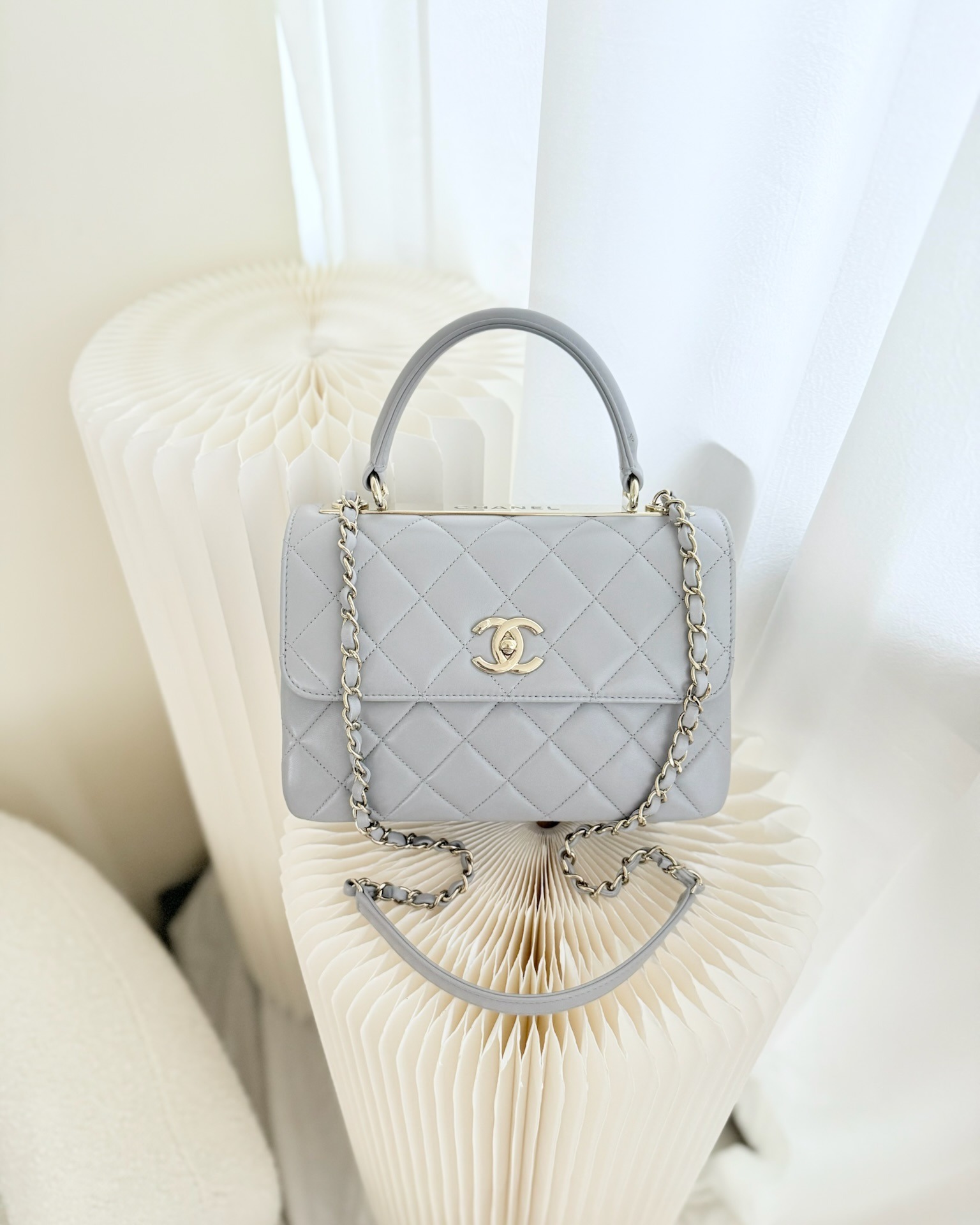 Chanel Small Trendy CC Grey Lambskin