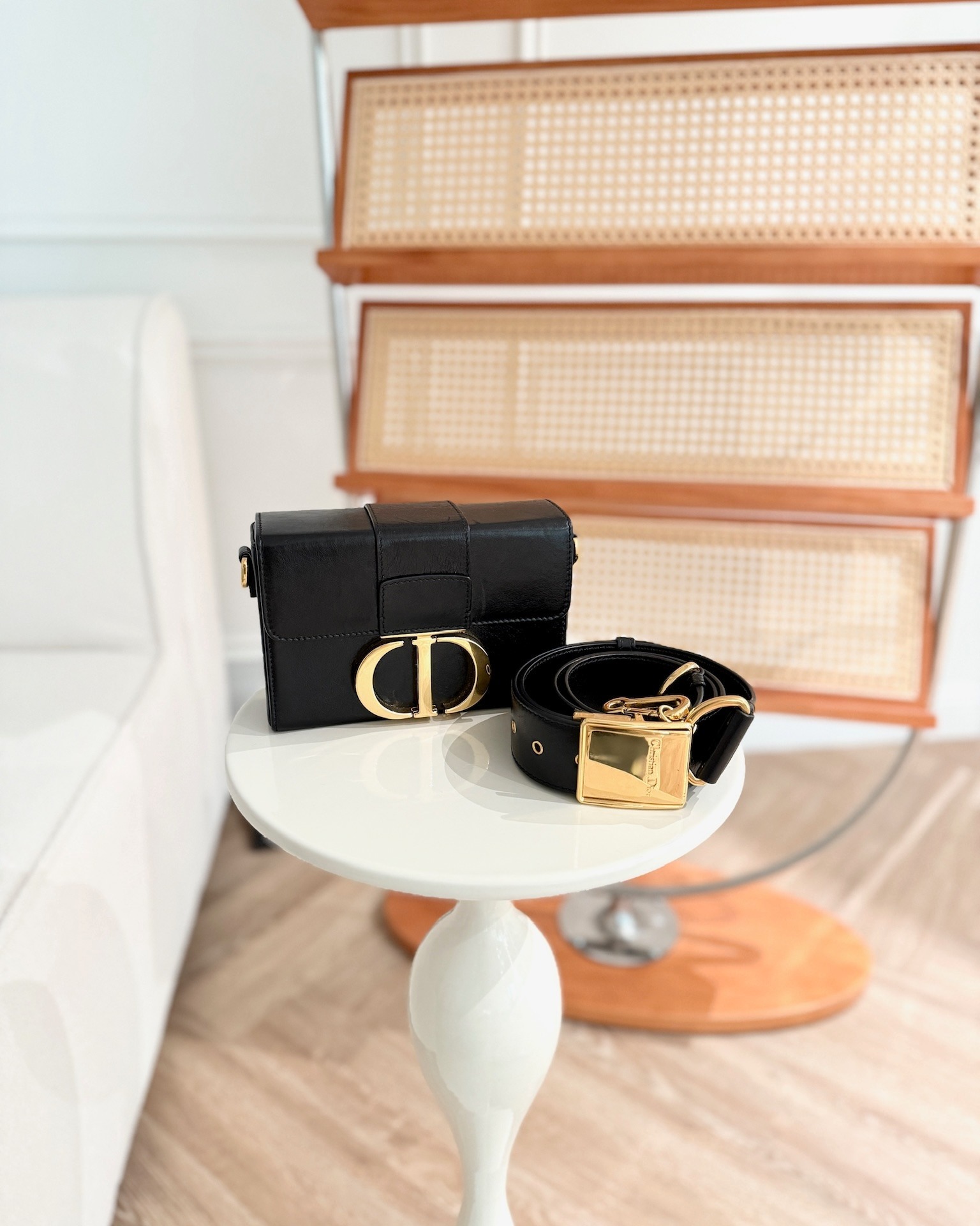 Dior 30 Montaigne Box Bag Black