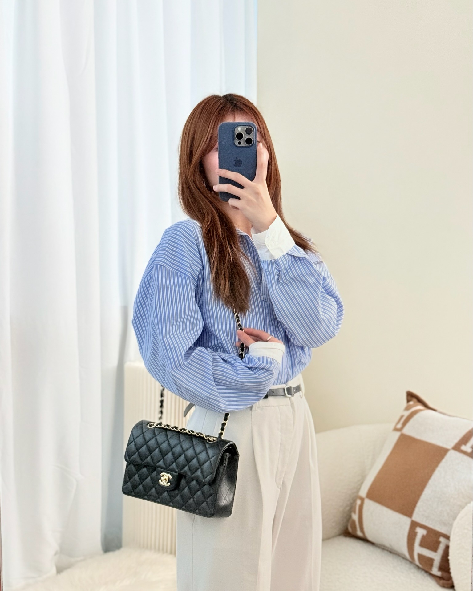 Chanel Small Classic Flap Quilted Black Lambskin