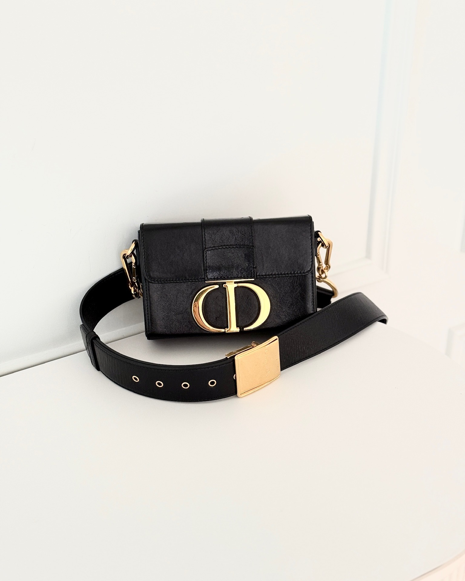 Dior 30 Montaigne Box Bag Black