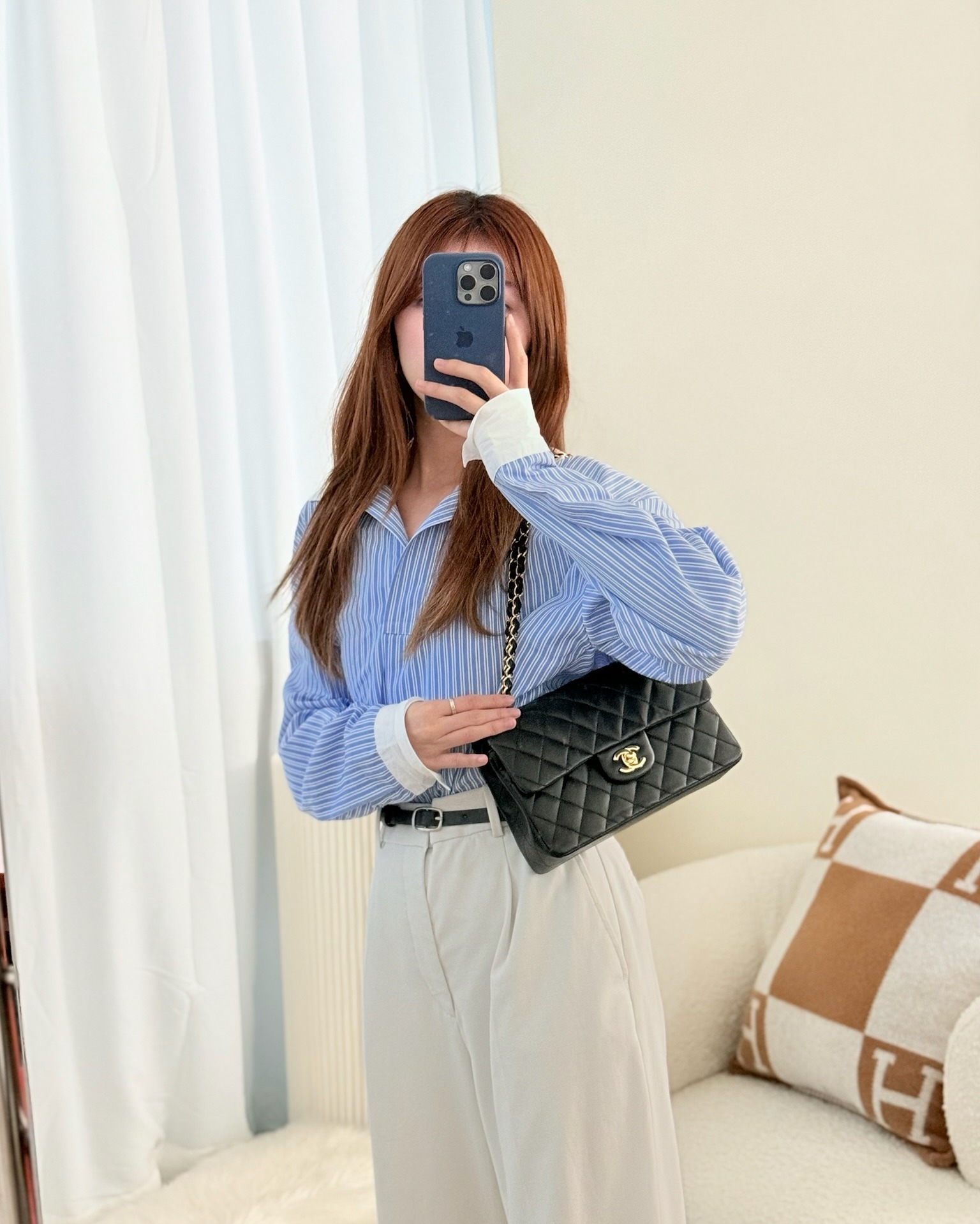 Chanel Small Classic Flap Quilted Black Lambskin