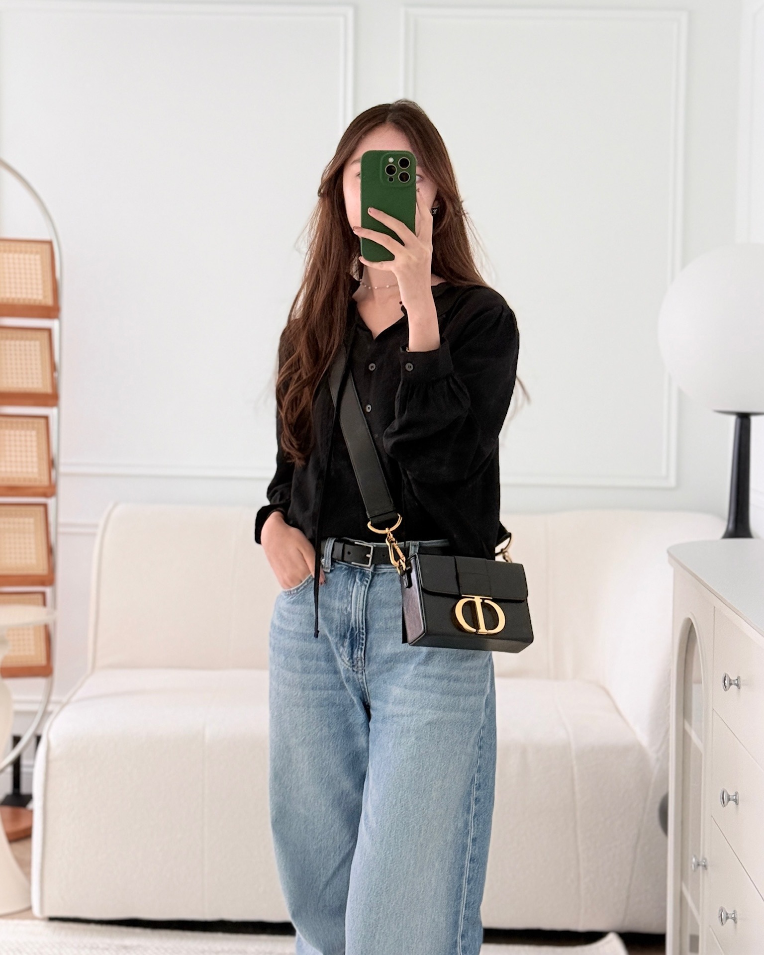 Dior 30 Montaigne Box Bag Black