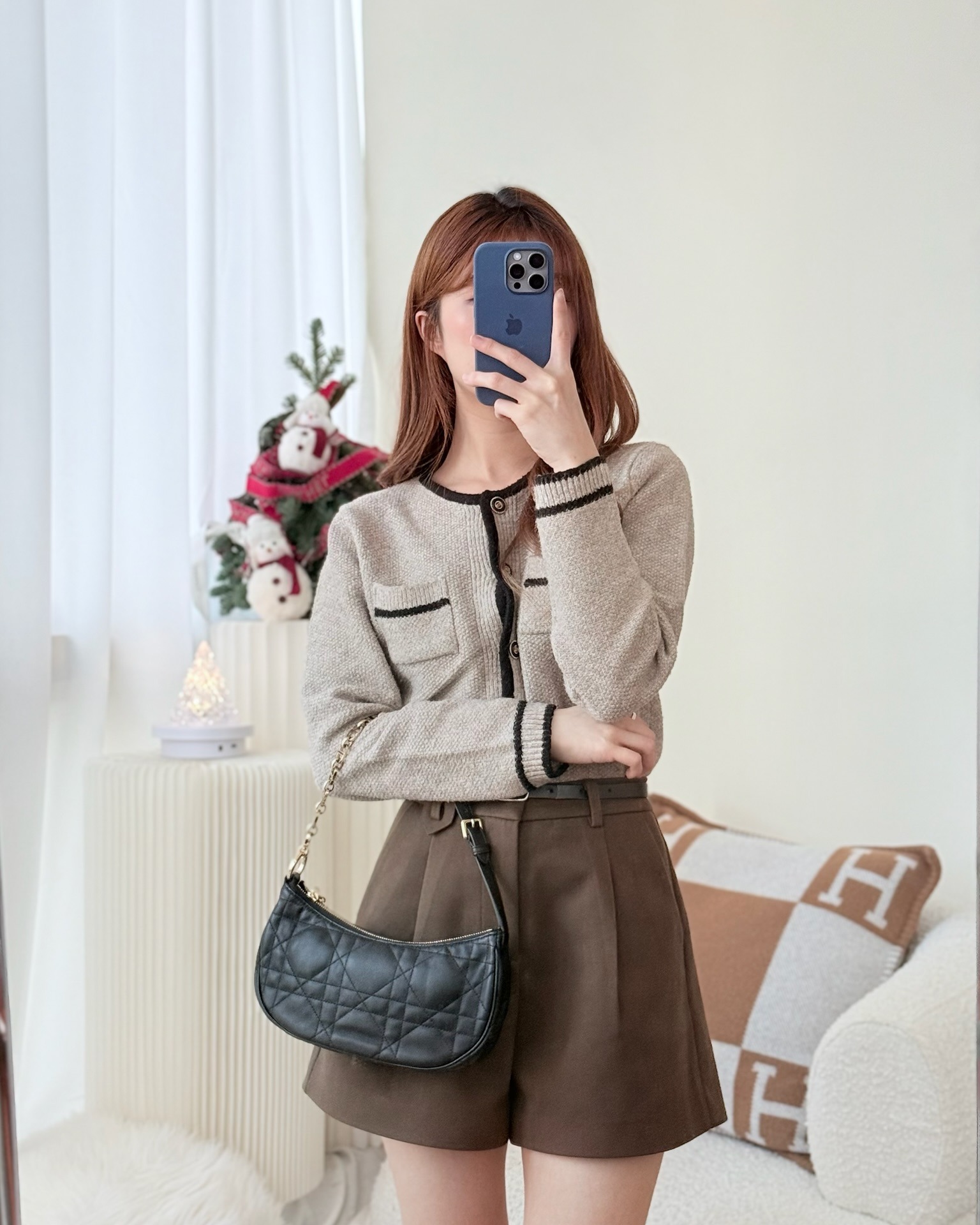 Dior CD Lounge Bag Black Supple Macrocannage Lambskin