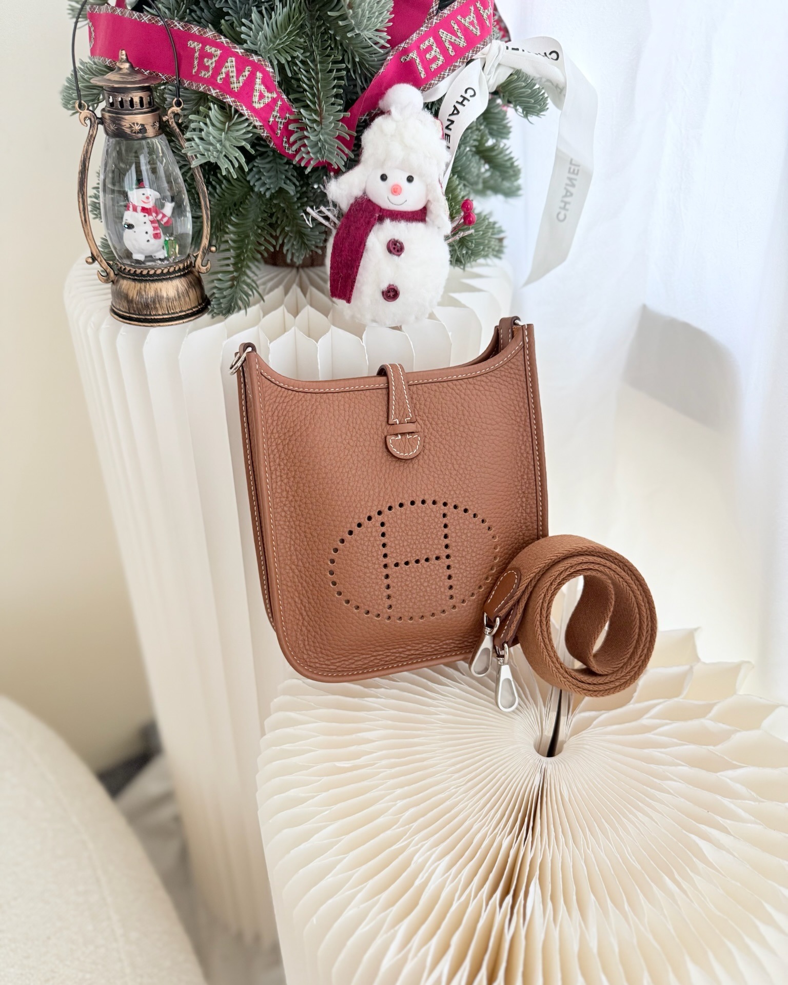 Hermès Mini Evelyne 16 Amazone Gold Clemence Palladium Hardware