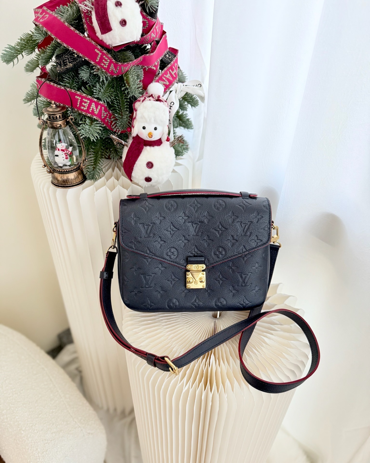 Louis Vuitton Empreinte Pochette Metis Marine Rouge