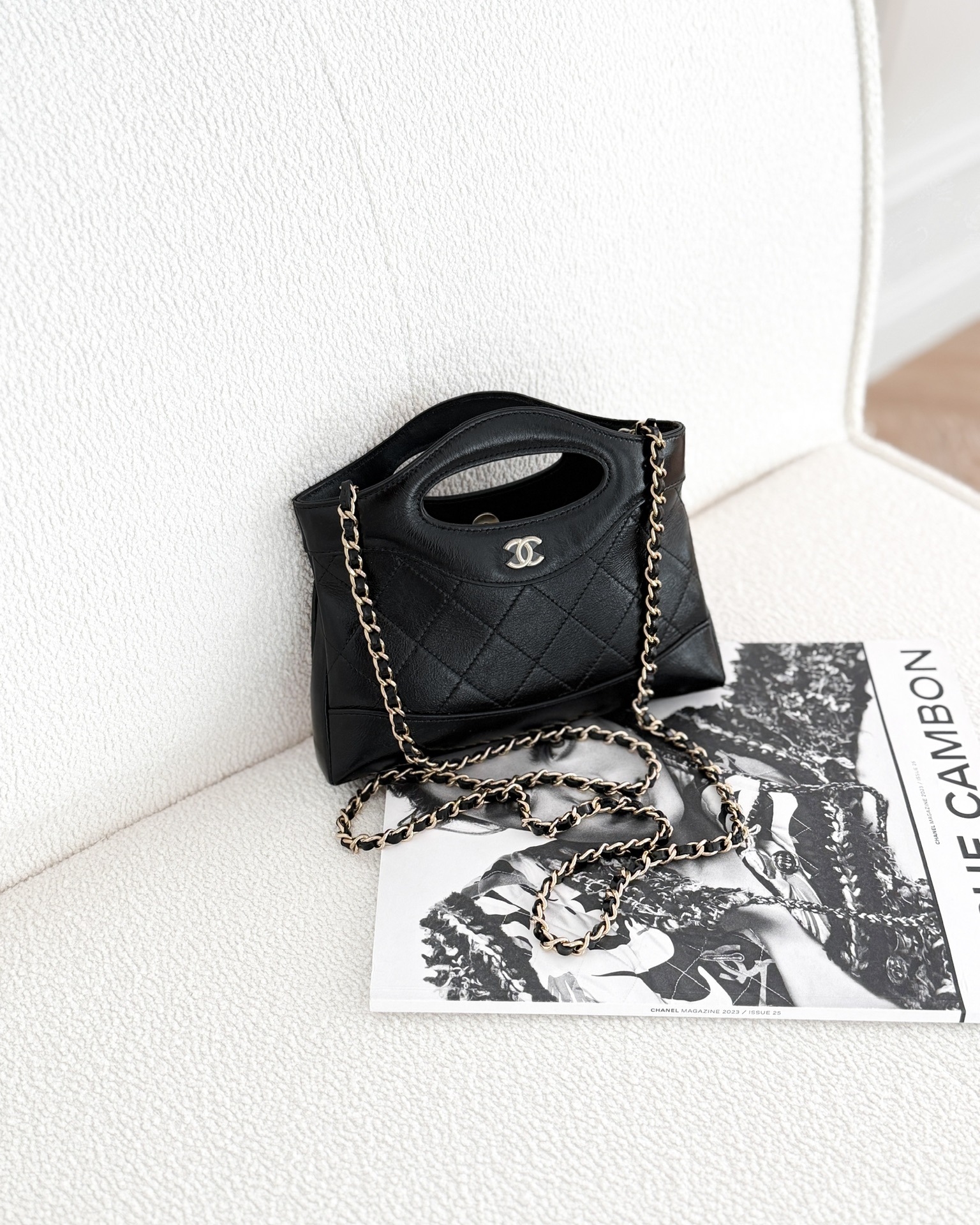 Chanel Nano 31 Black Shiny Calfskin