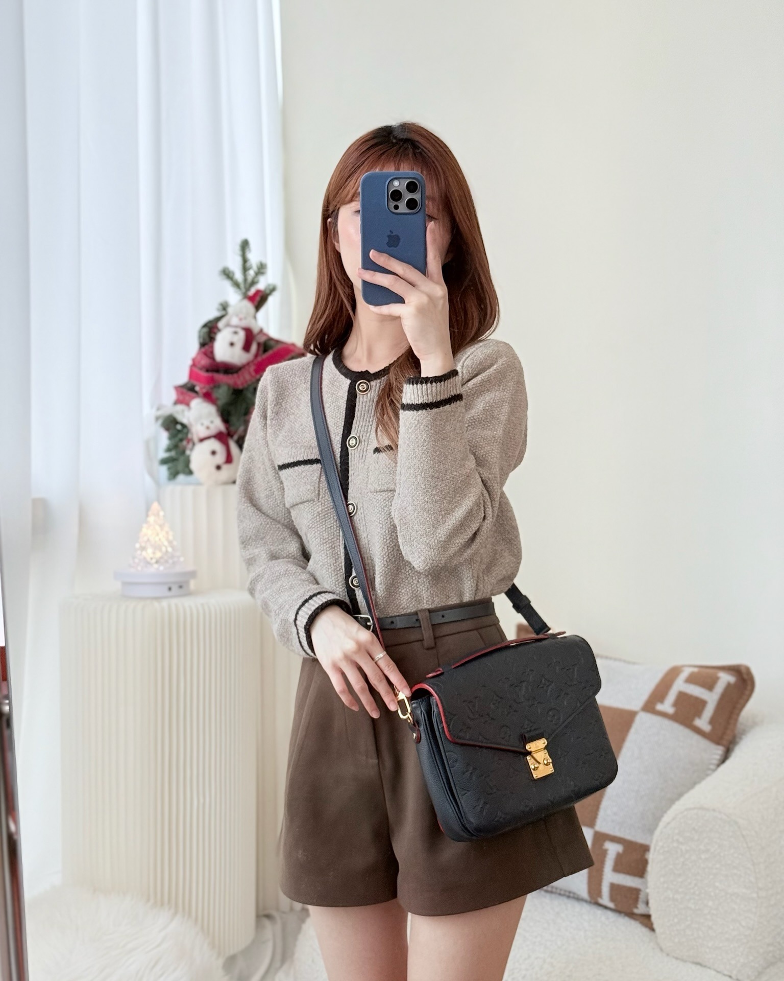 Louis Vuitton Empreinte Pochette Metis Marine Rouge