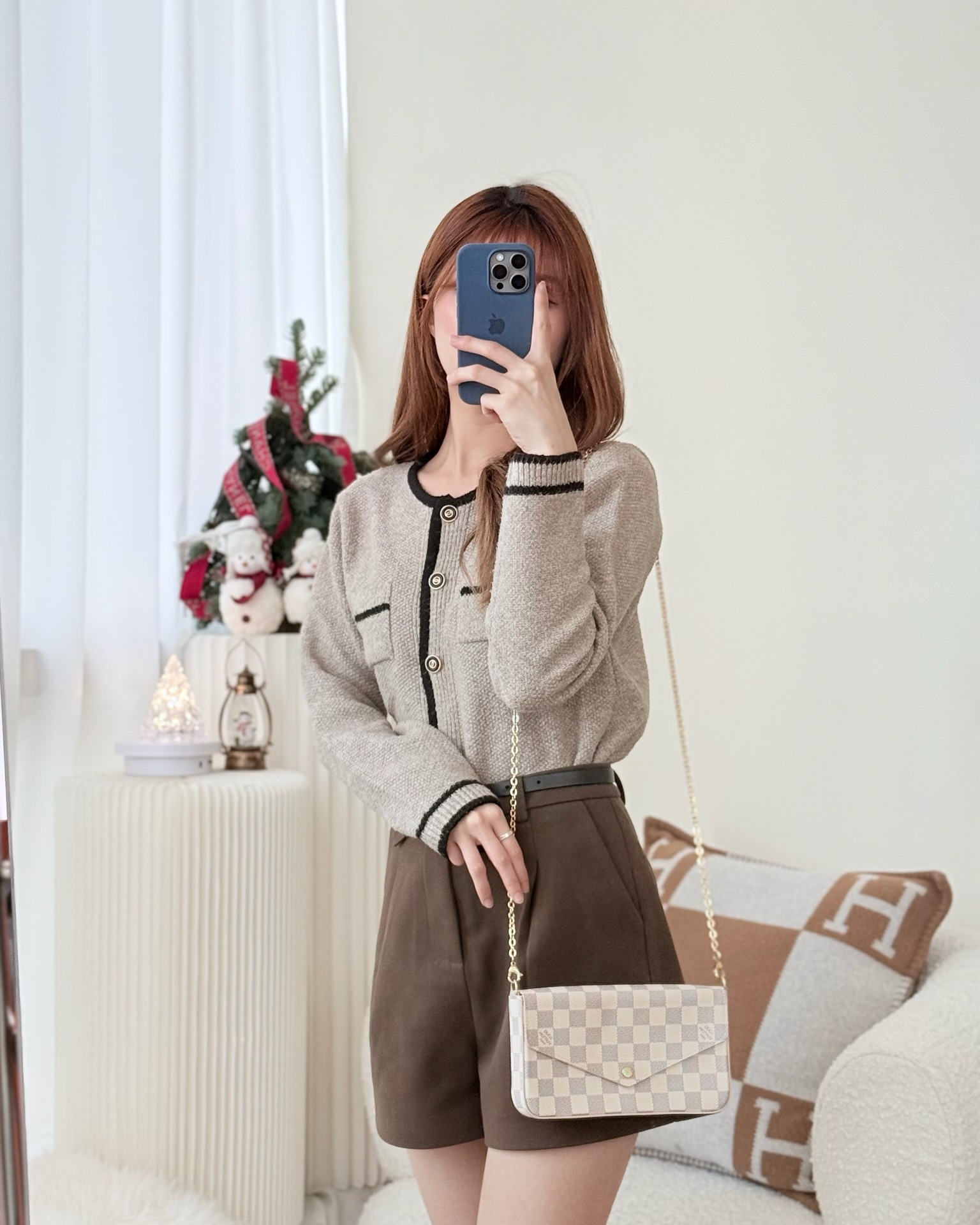 Louis Vuitton Félicie Pochette Damier Azur Canvas