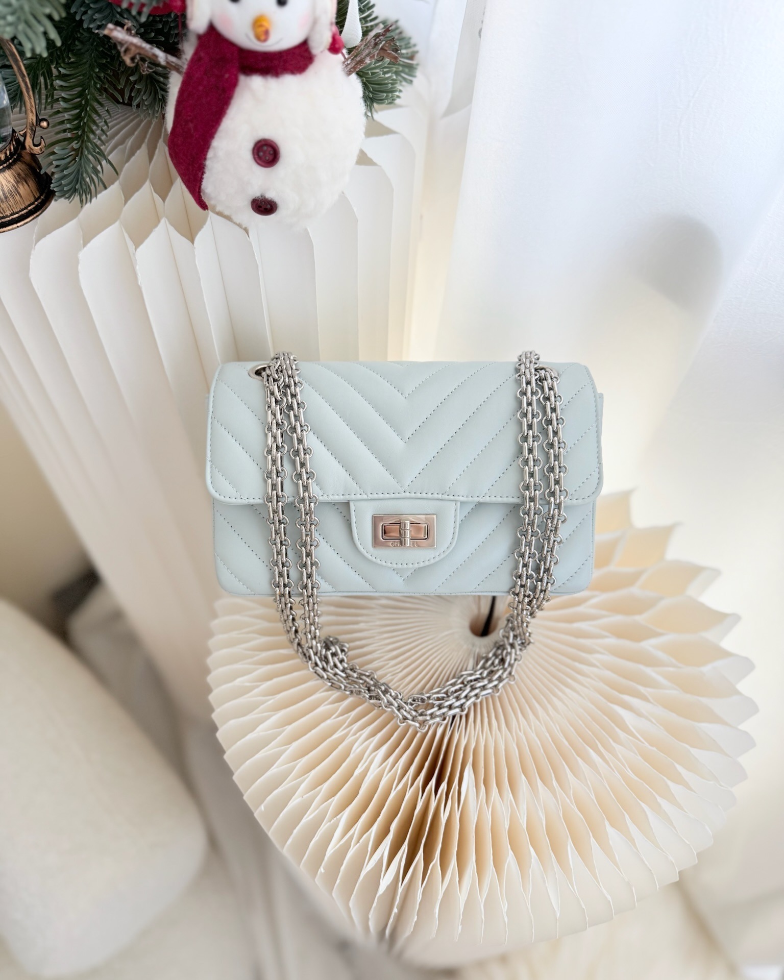 Chanel Mini Reissue 224 Blue Aged Calfskin