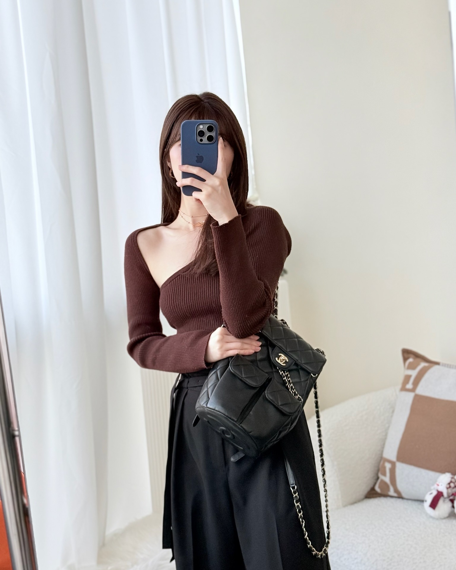 Chanel Small Pockets Backpack Black Caviar 22S