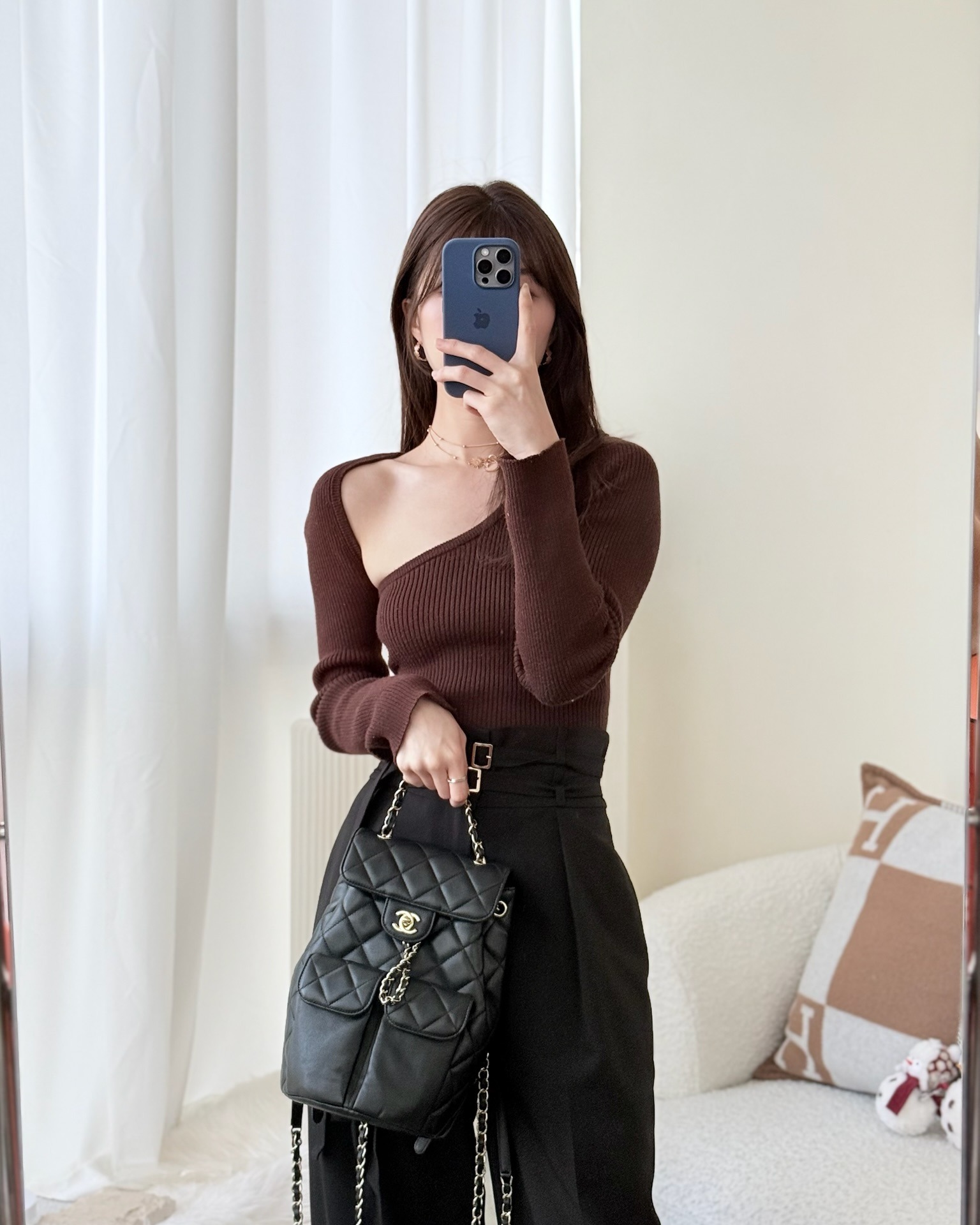 Chanel Small Pockets Backpack Black Caviar 22S