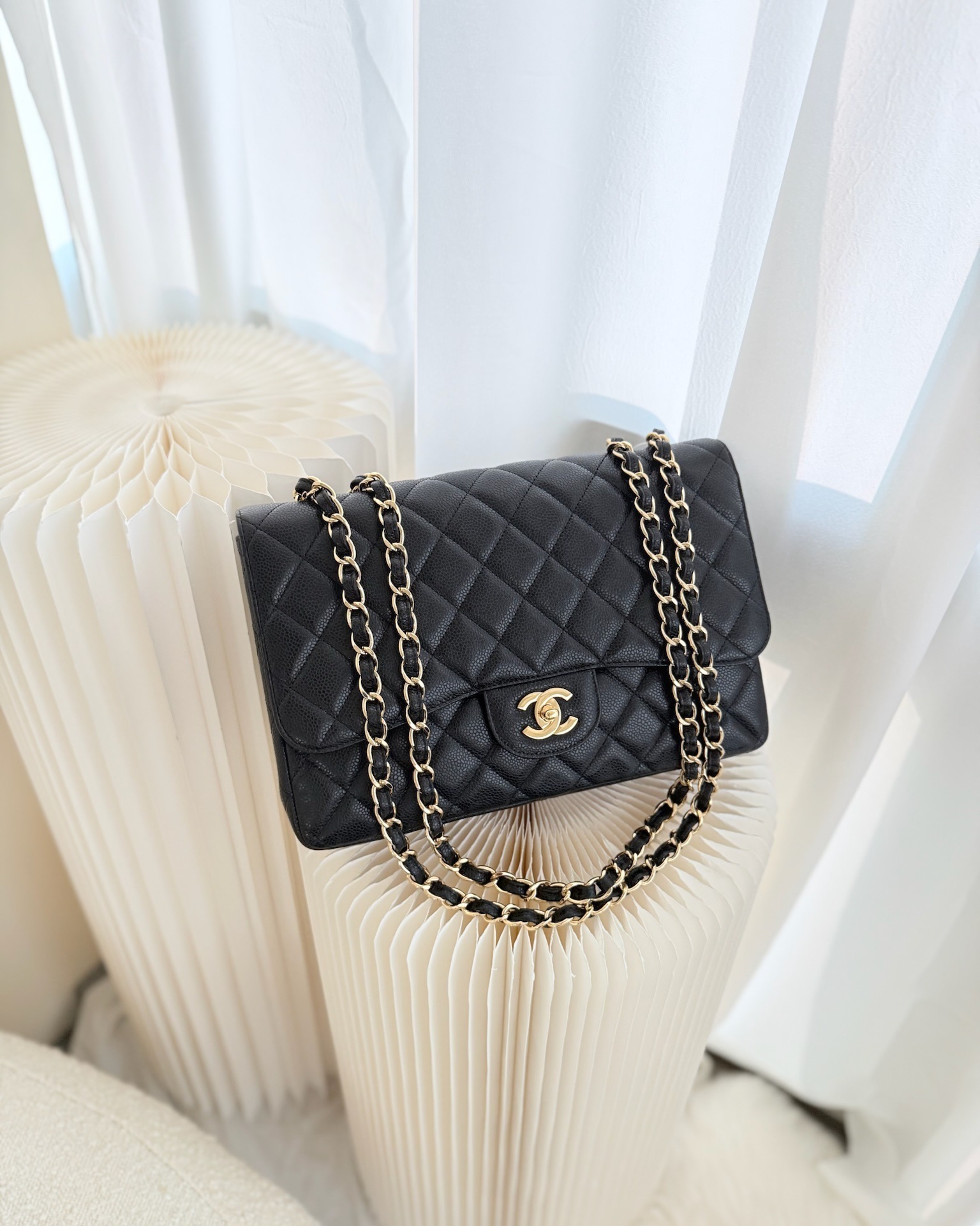 Chanel Jumbo Single Flap Black Caviar