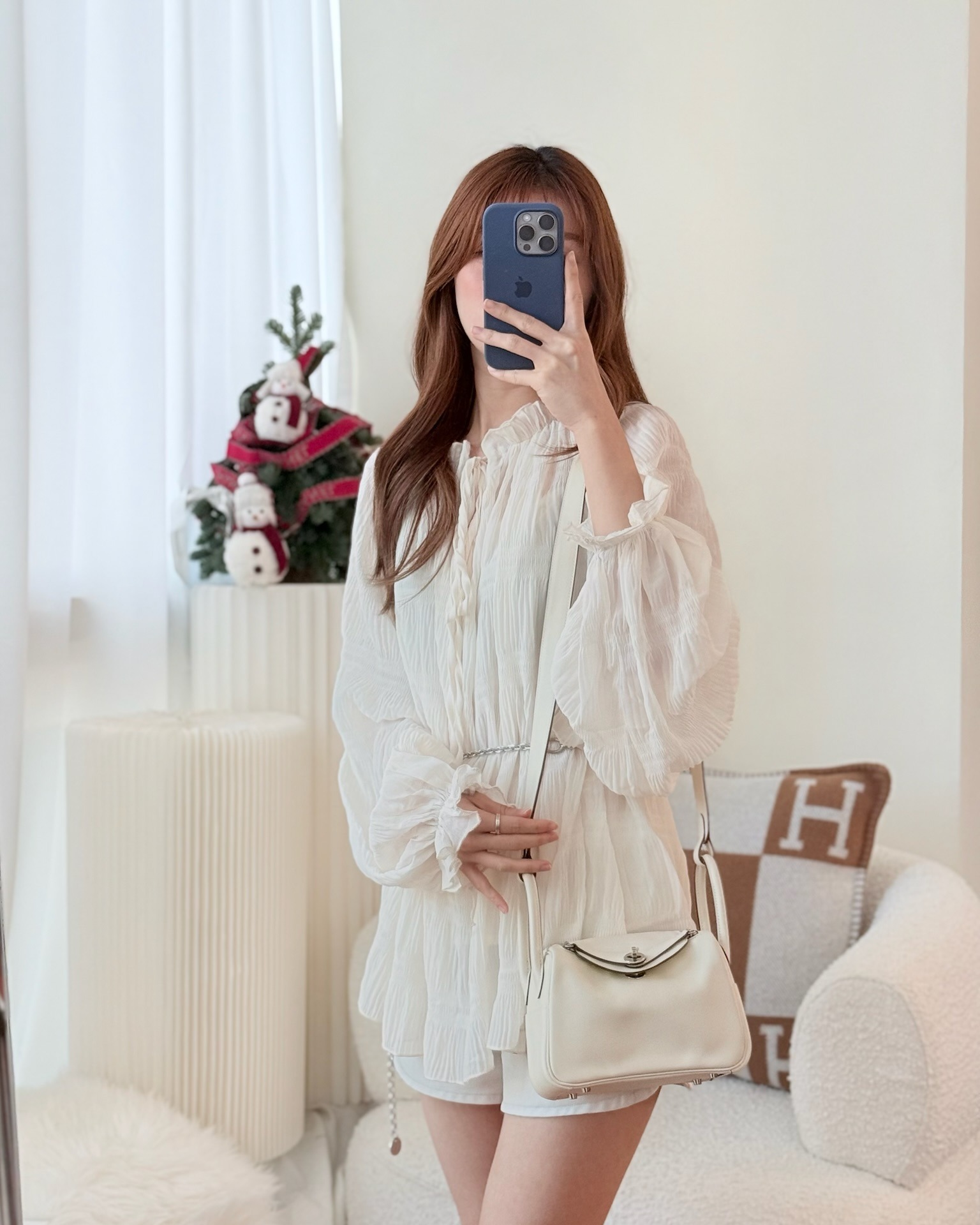 Hermès Mini Lindy 20 Nata I2/ Lime 9R Swift Palladium Hardware