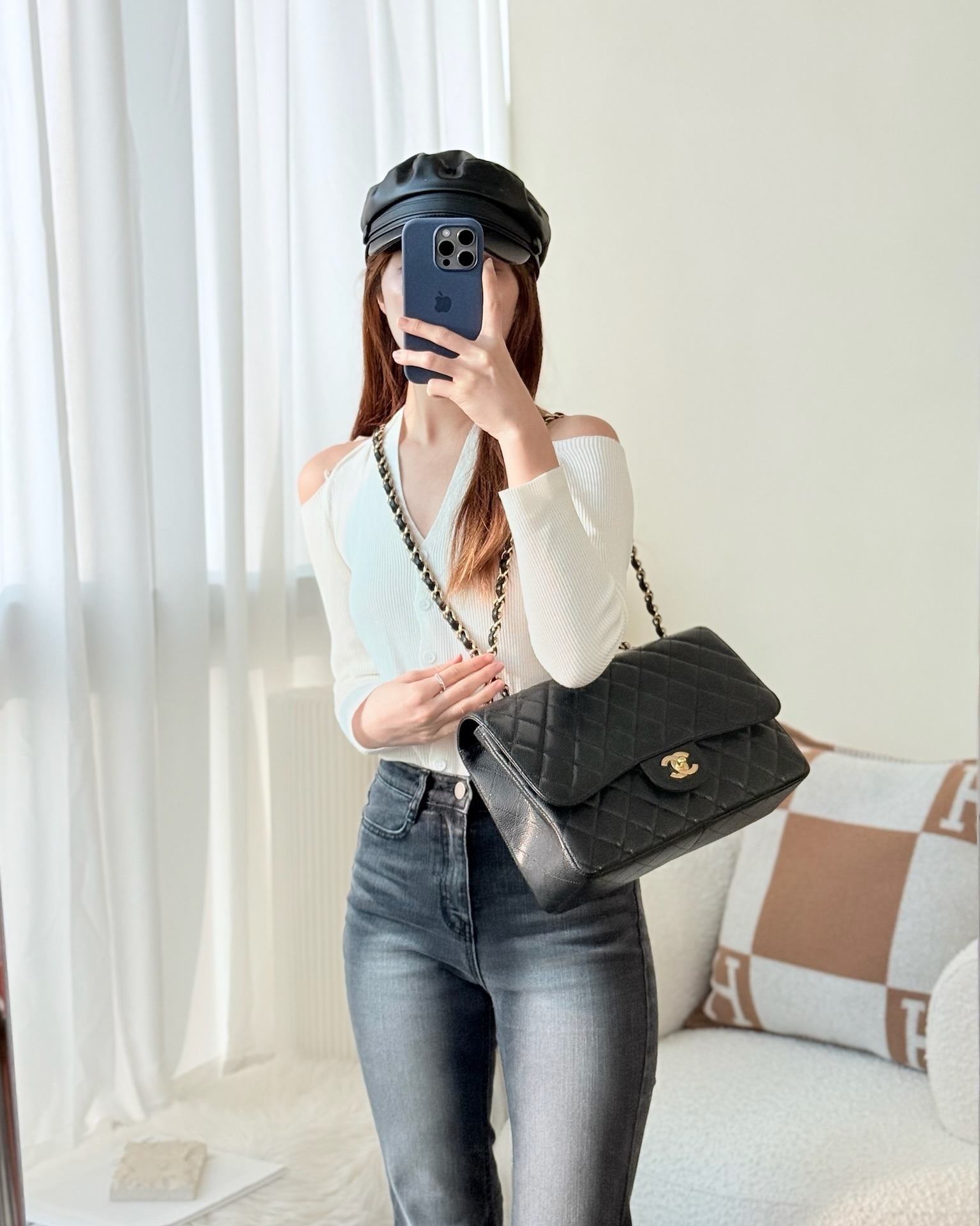 Chanel Jumbo Single Flap Black Caviar