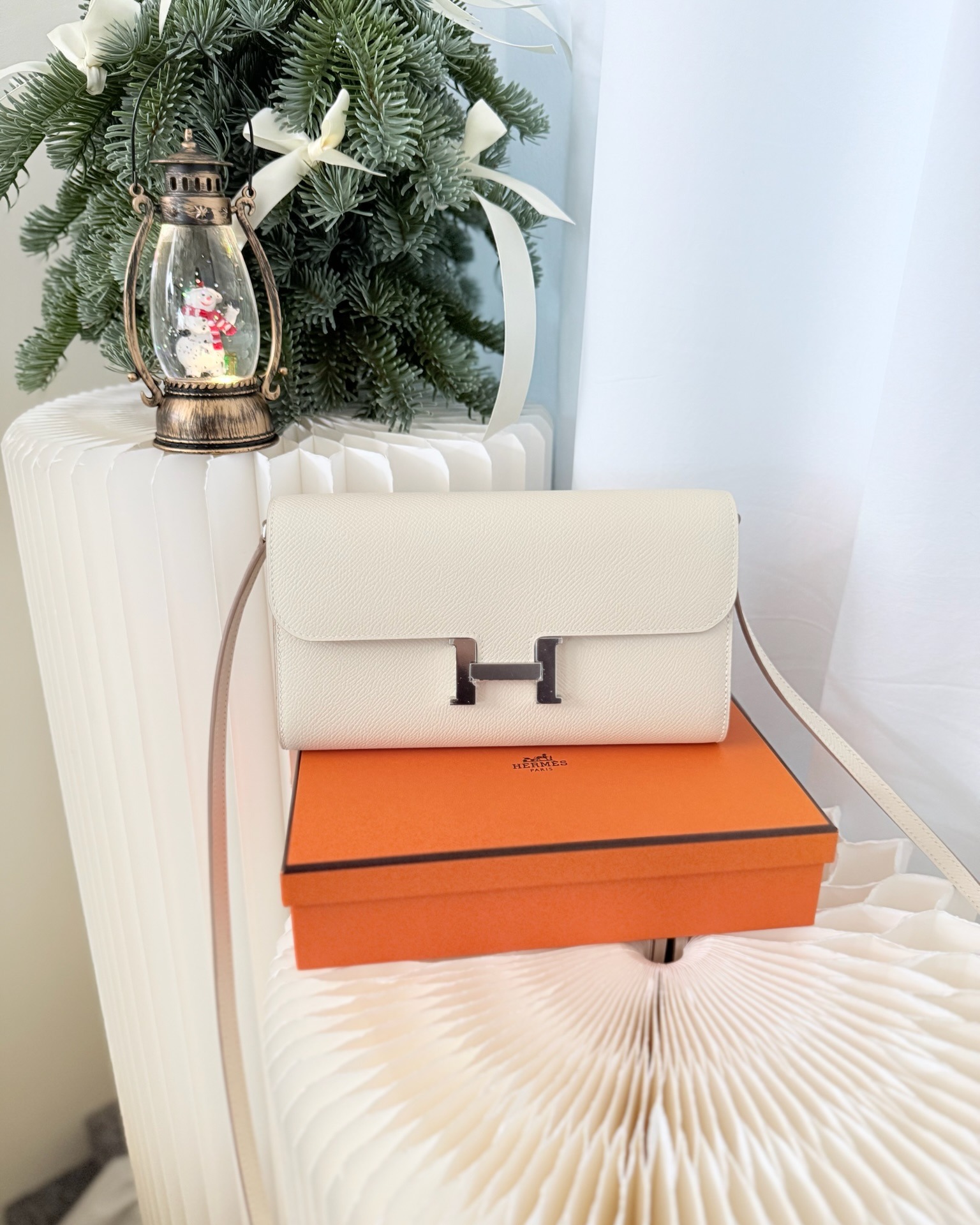 Hermès Constance To Go Wallet Craie 10 Epsom Palladium Hardware