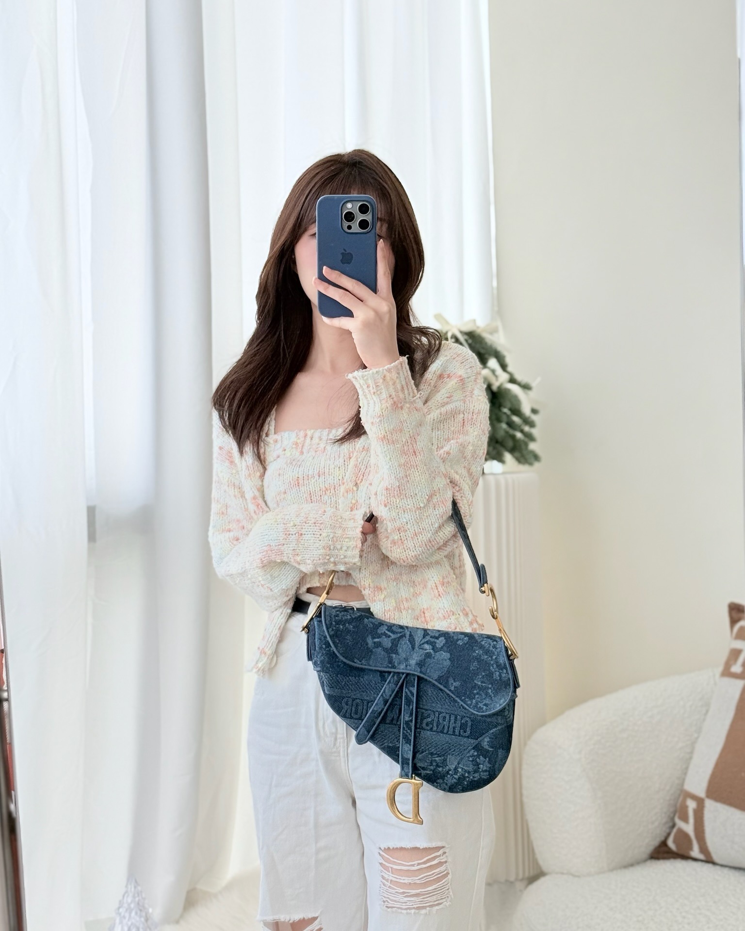 Dior Saddle Bag Navy Denim