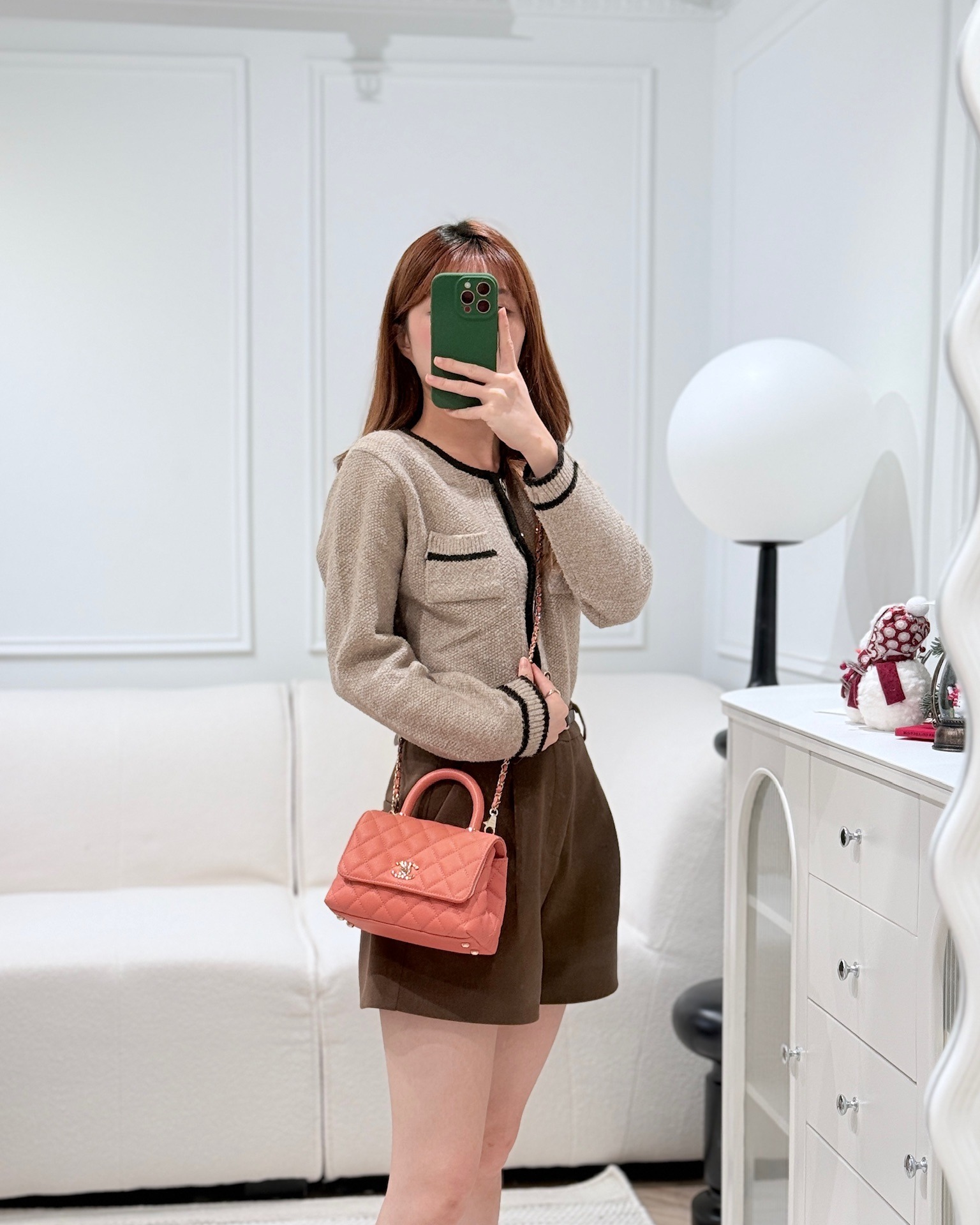 Chanel Mini Coco Handle Quilted Pink Caviar