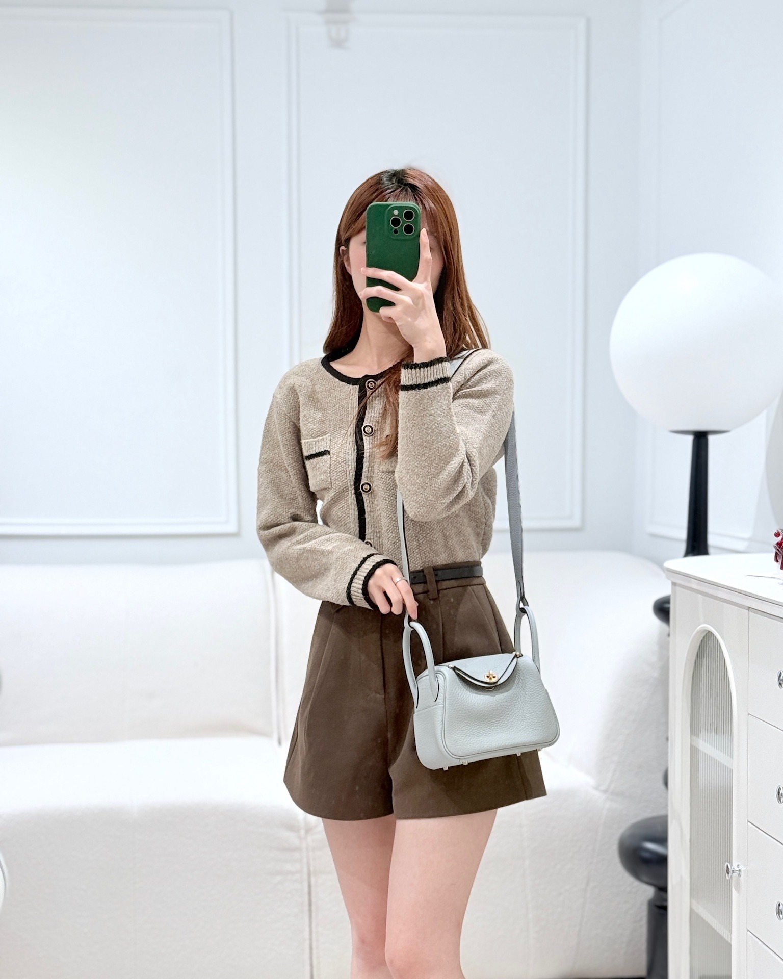 Hermès Mini Lindy 20 Blue Glacier 8U Clemence