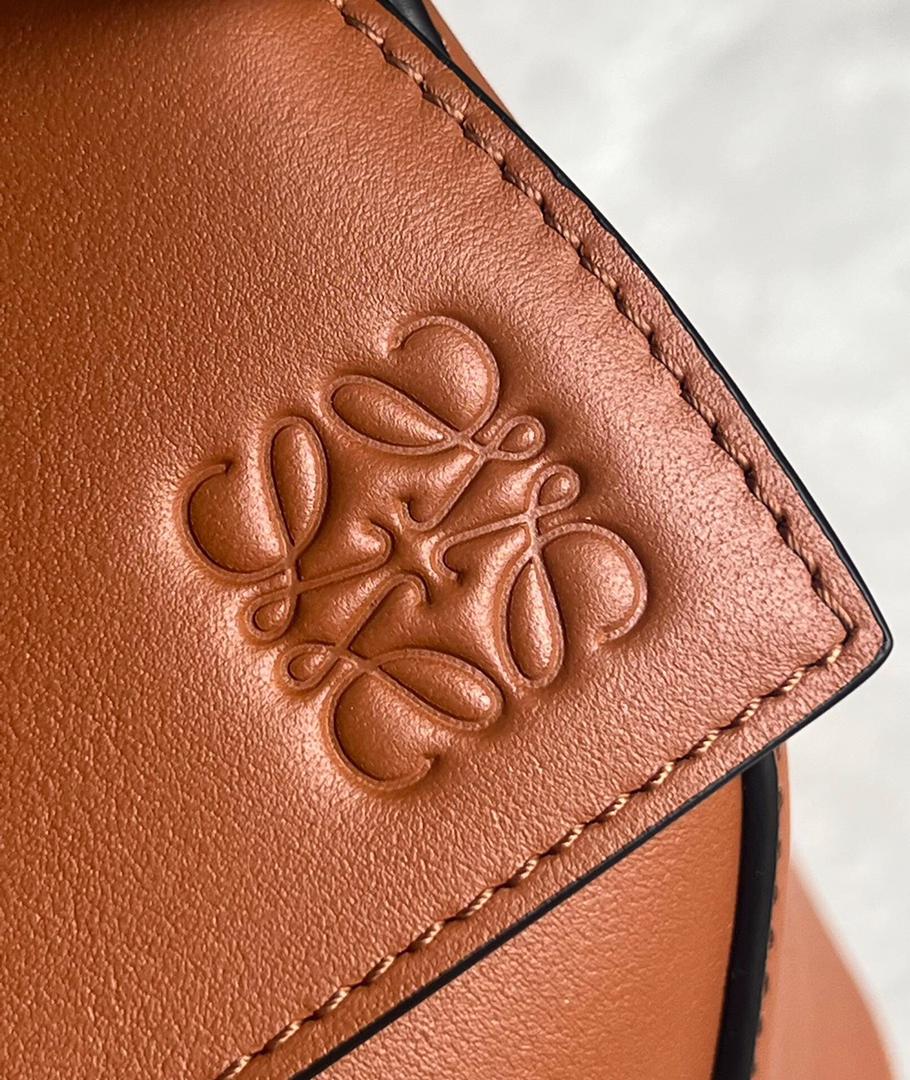 LOEWE  Calfskin Small Puzzle Bag Tan