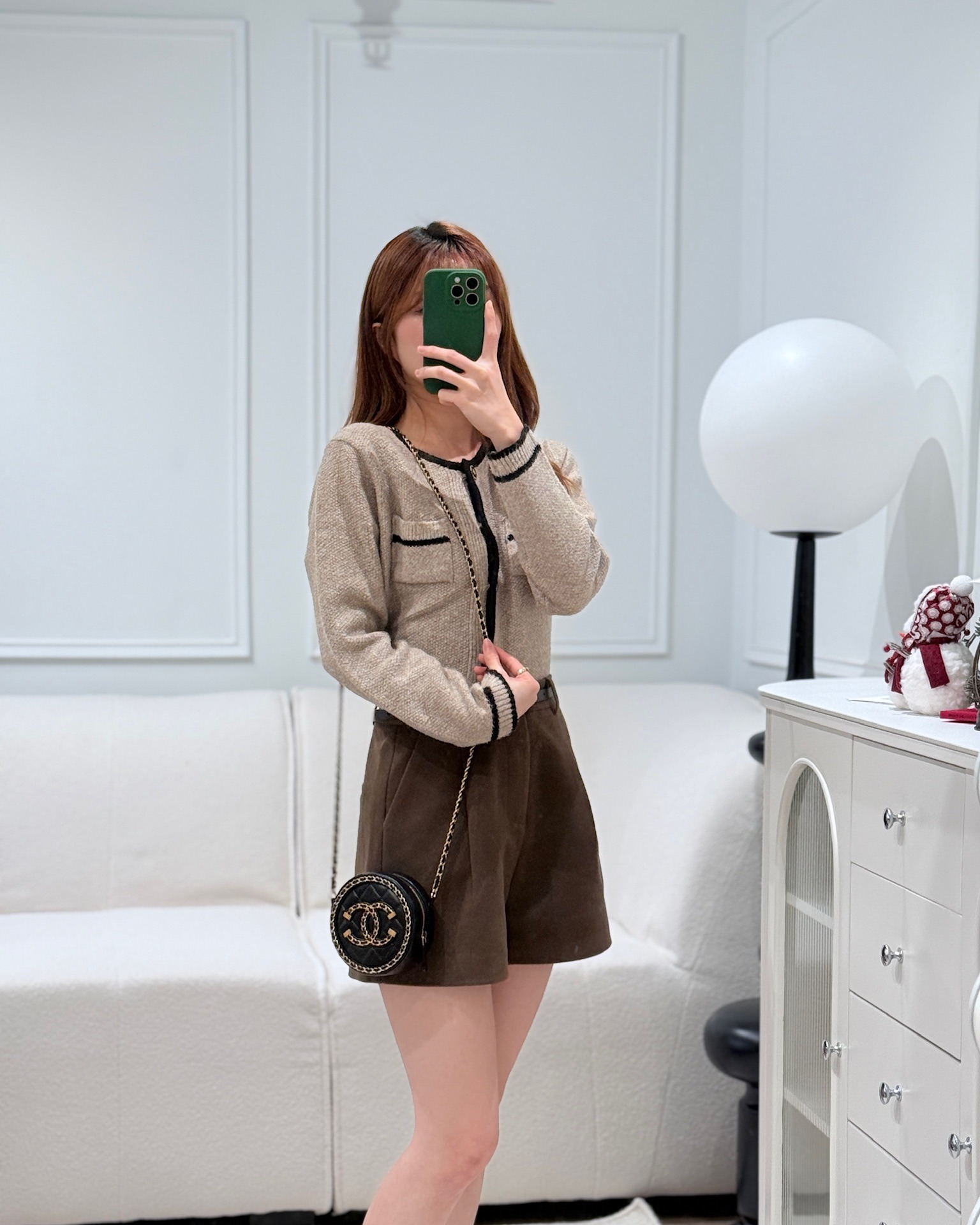 Chanel Chained Round Filigree Clutch With Chain