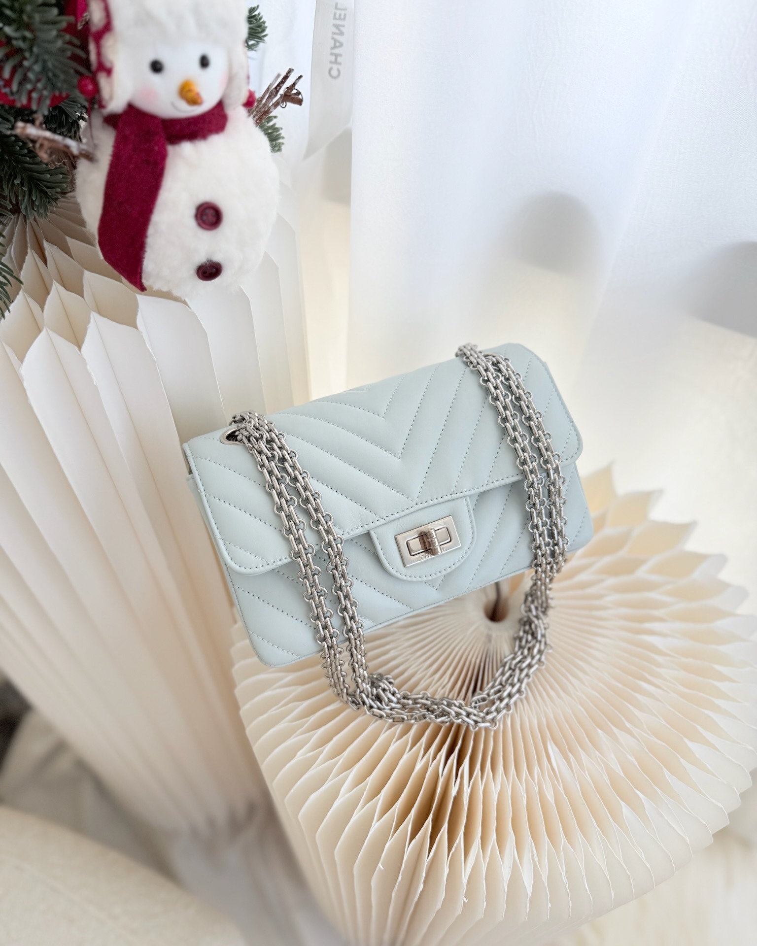 Chanel Mini Reissue 224 Blue Aged Calfskin