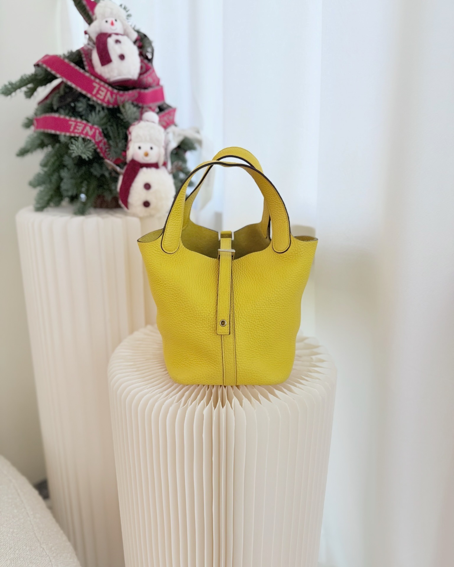 Hermès Picotin Lock 18 Sun B4 Clemence Palladium Hardware