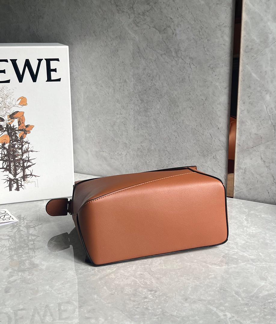 LOEWE  Calfskin Small Puzzle Bag Tan
