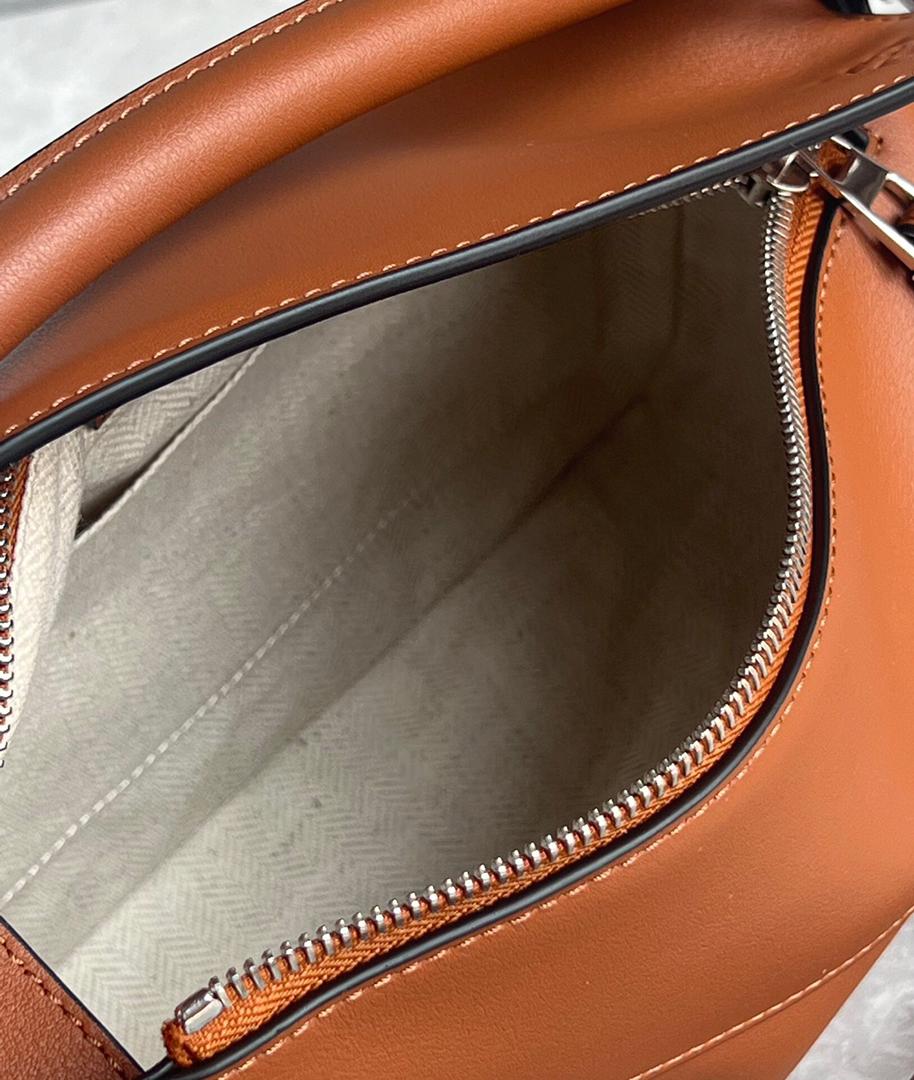 LOEWE  Calfskin Small Puzzle Bag Tan