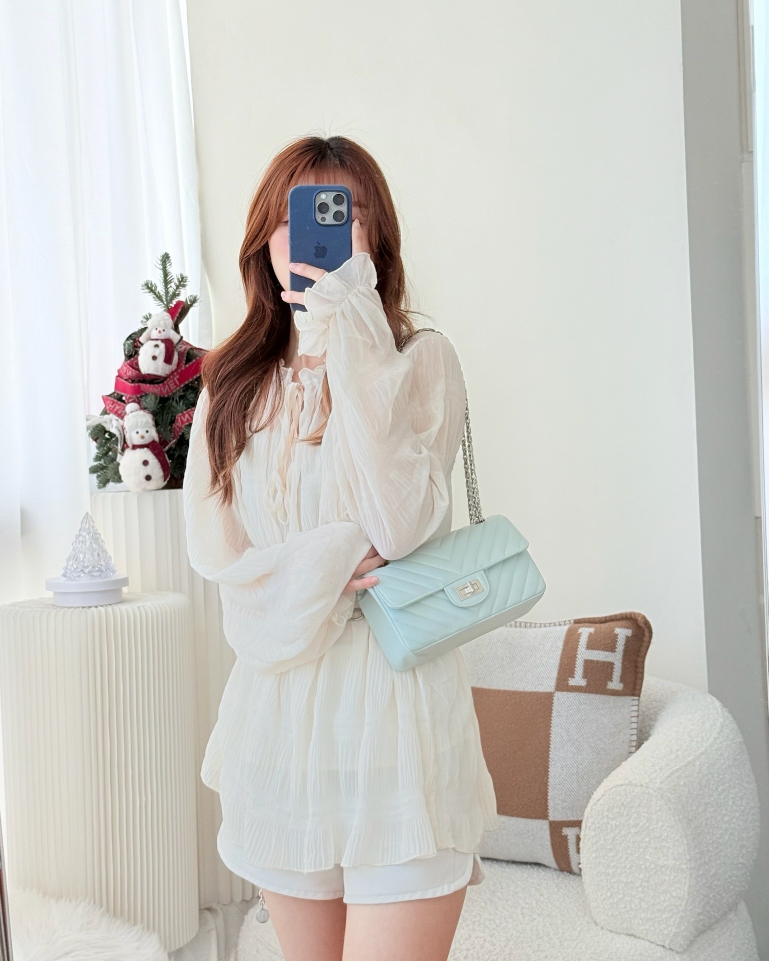 Chanel Mini Reissue 224 Blue Aged Calfskin