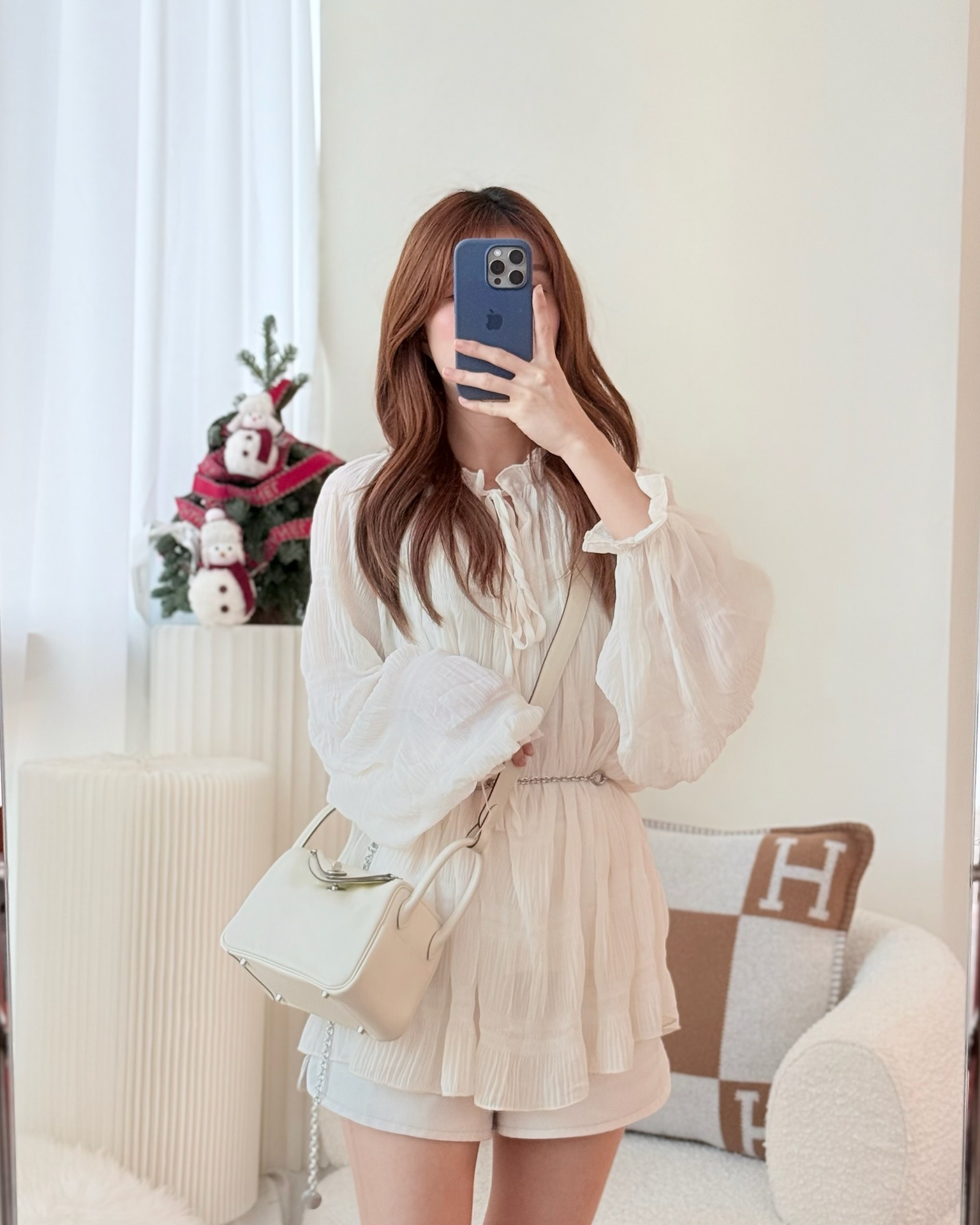 Hermès Mini Lindy 20 Nata I2/ Lime 9R Swift Palladium Hardware