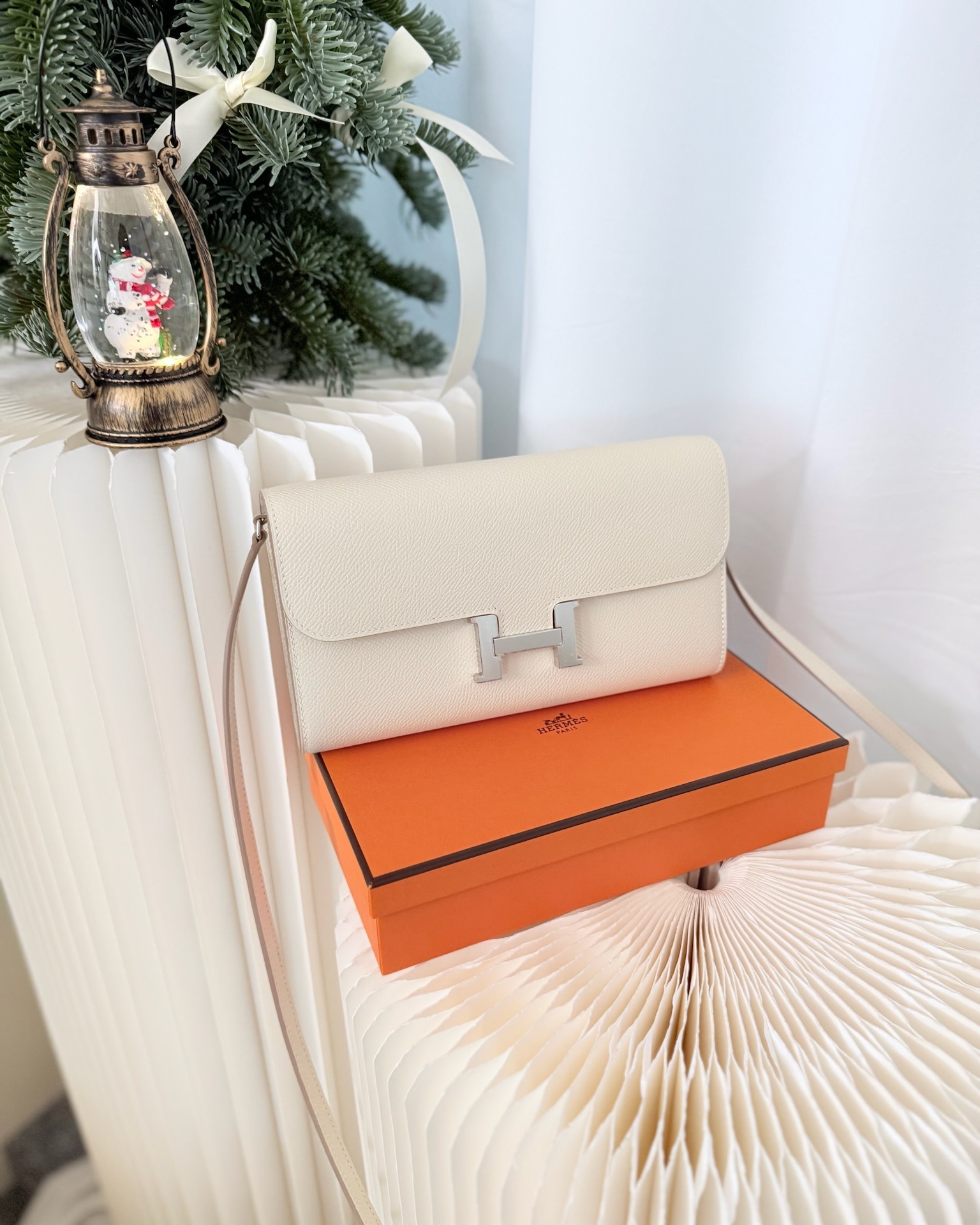 Hermès Constance To Go Wallet Craie 10 Epsom Palladium Hardware