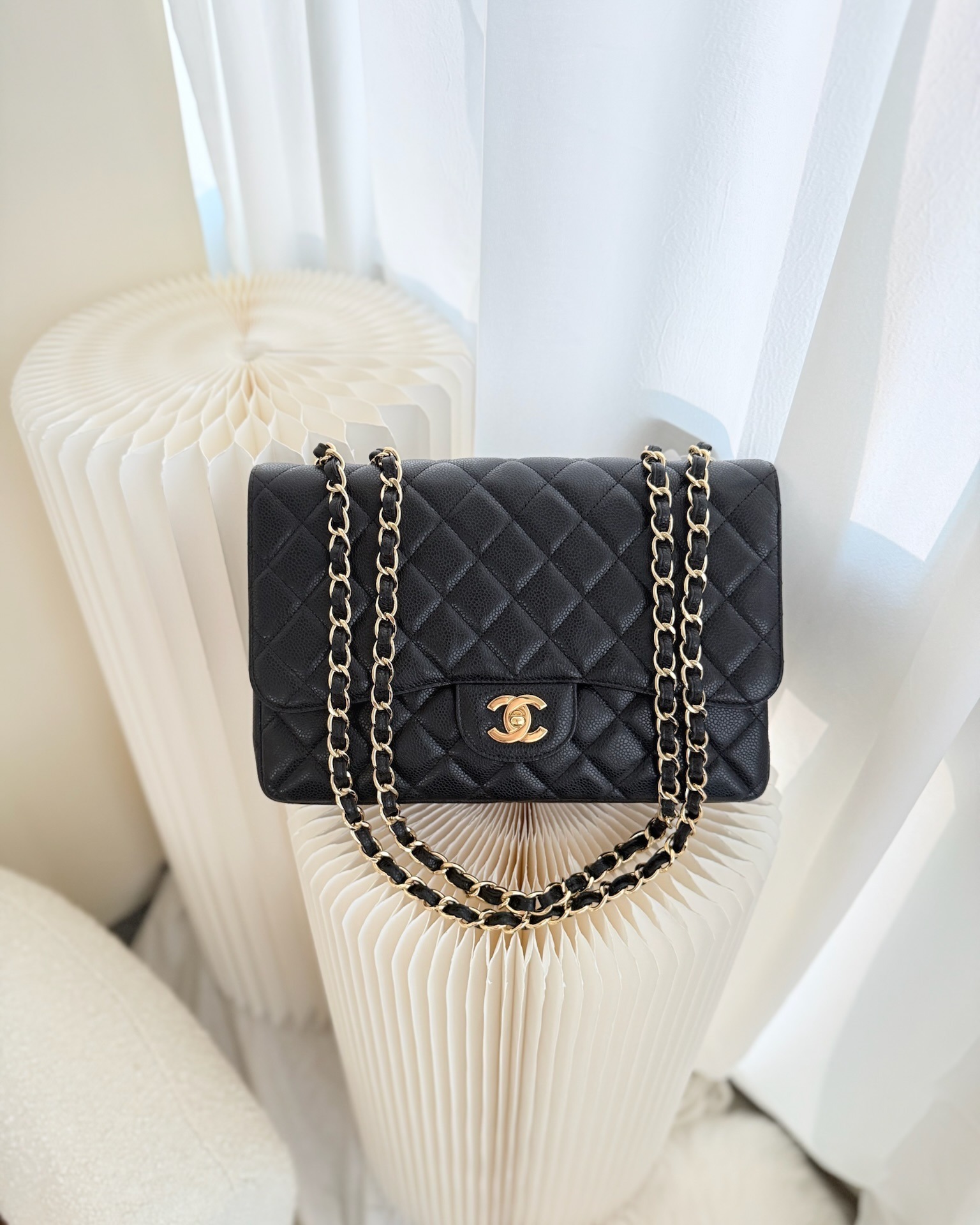 Chanel Jumbo Single Flap Black Caviar